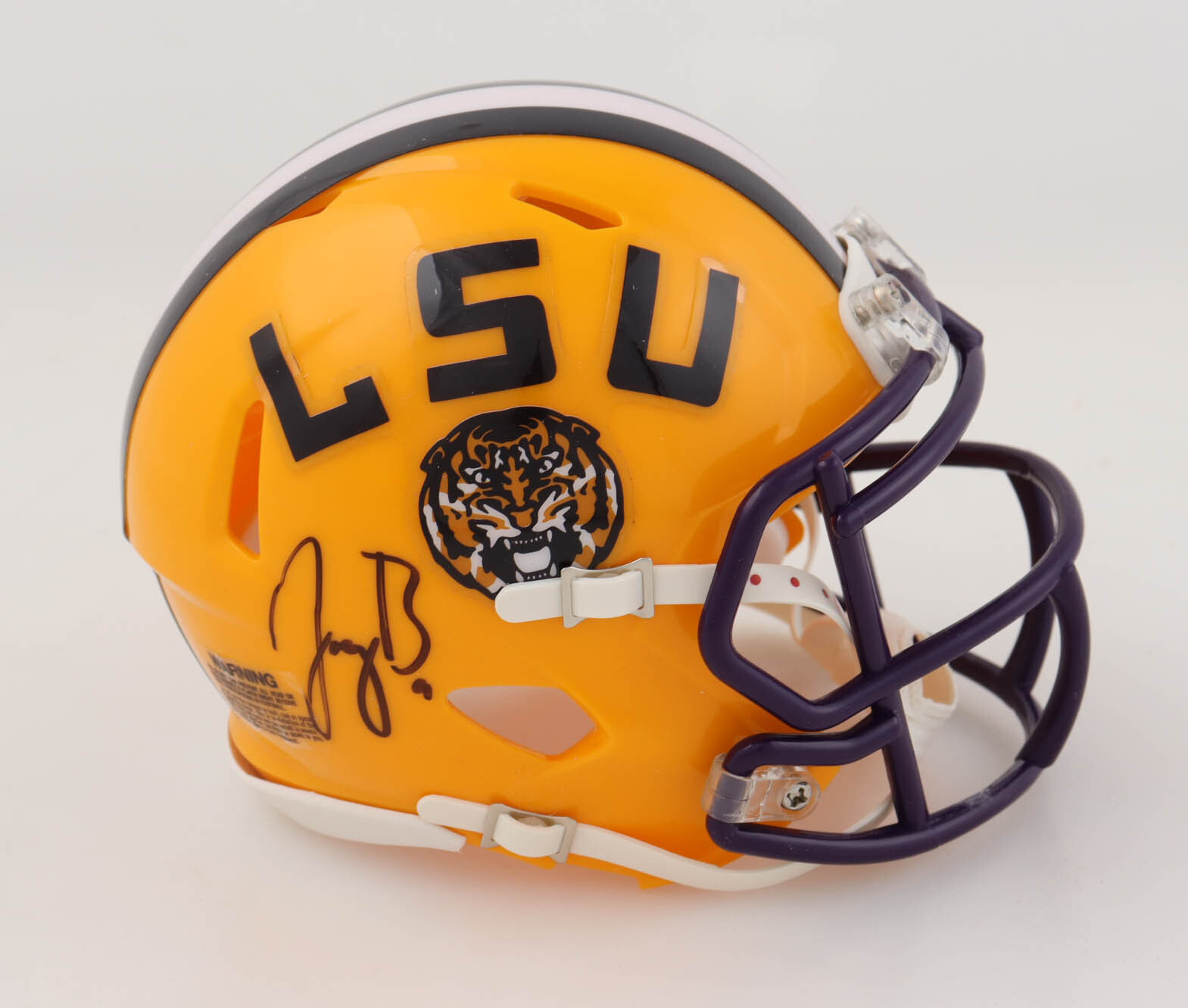 Joe Burrow Signed LSU Tigers Speed Mini Helmet (Fanatics) at PristineAuction.com Joe Burrow Signed LSU Tigers Speed Mini Helmet (Fanatics) at PristineAuction.com