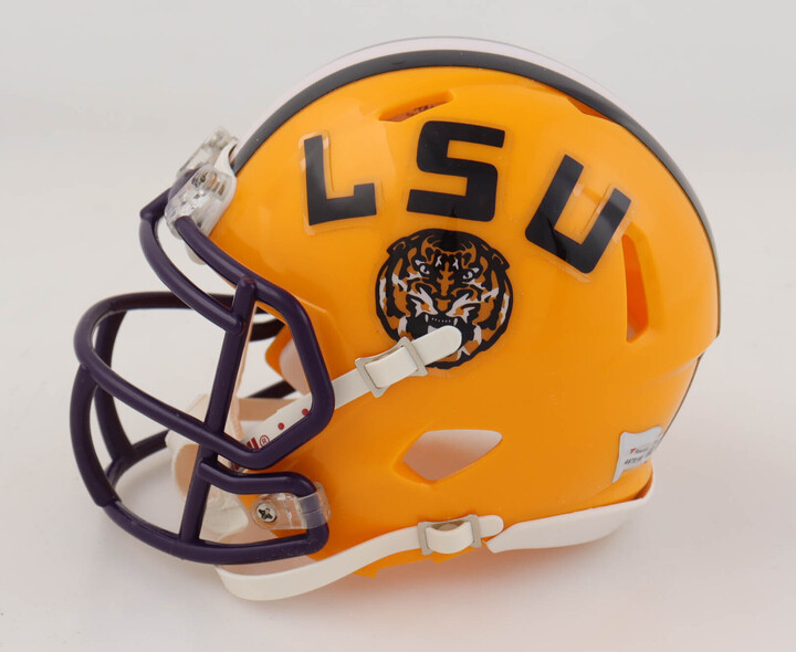 Joe Burrow Signed LSU Tigers Speed Mini Helmet (Fanatics) at PristineAuction.com Joe Burrow Signed LSU Tigers Speed Mini Helmet (Fanatics) at PristineAuction.com