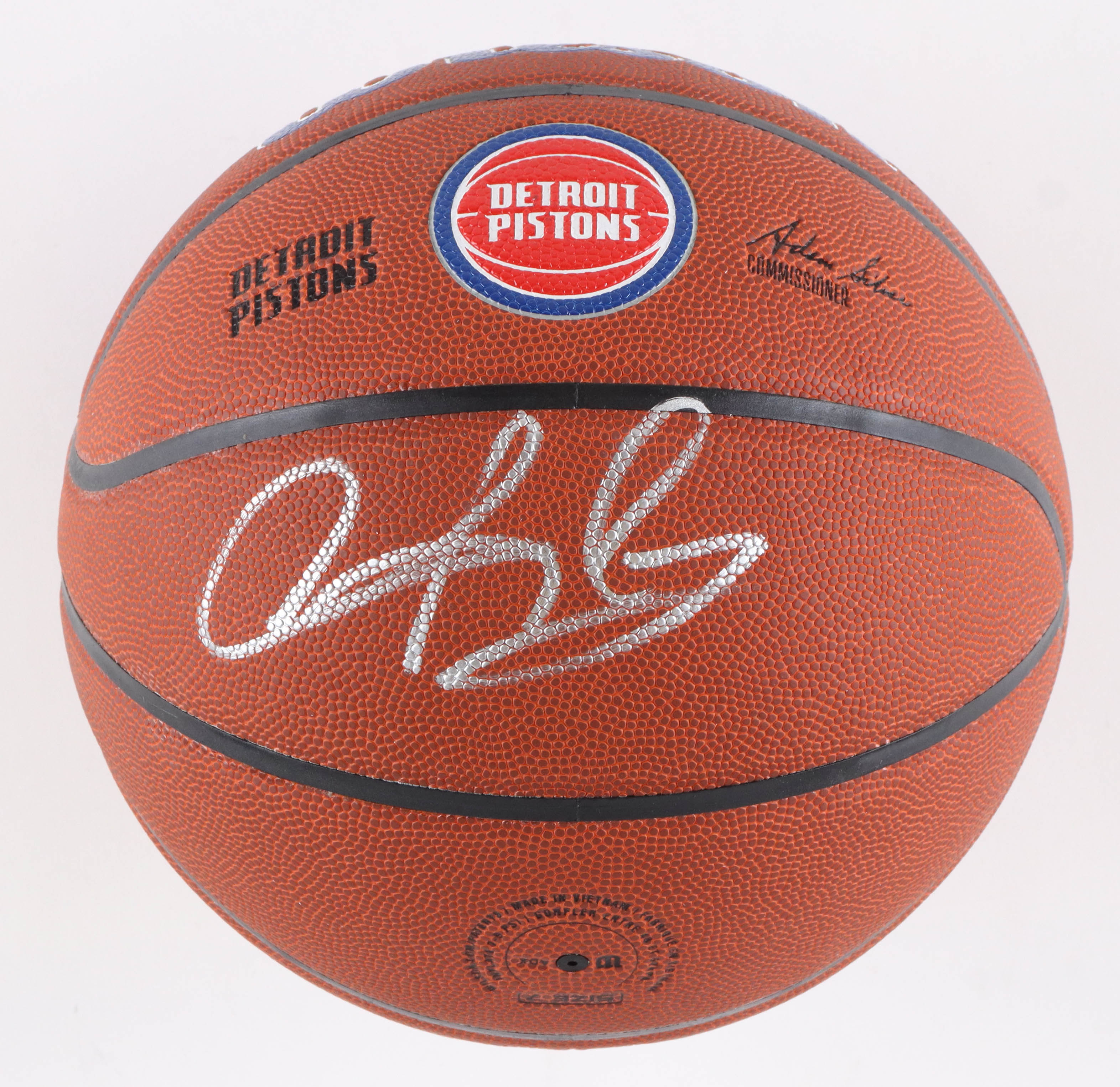 Dennis Rodman Signed Pistons Logo NBA Basketball (Schwartz) at PristineAuction.com Dennis Rodman Signed Pistons Logo NBA Basketball (Schwartz) at PristineAuction.com