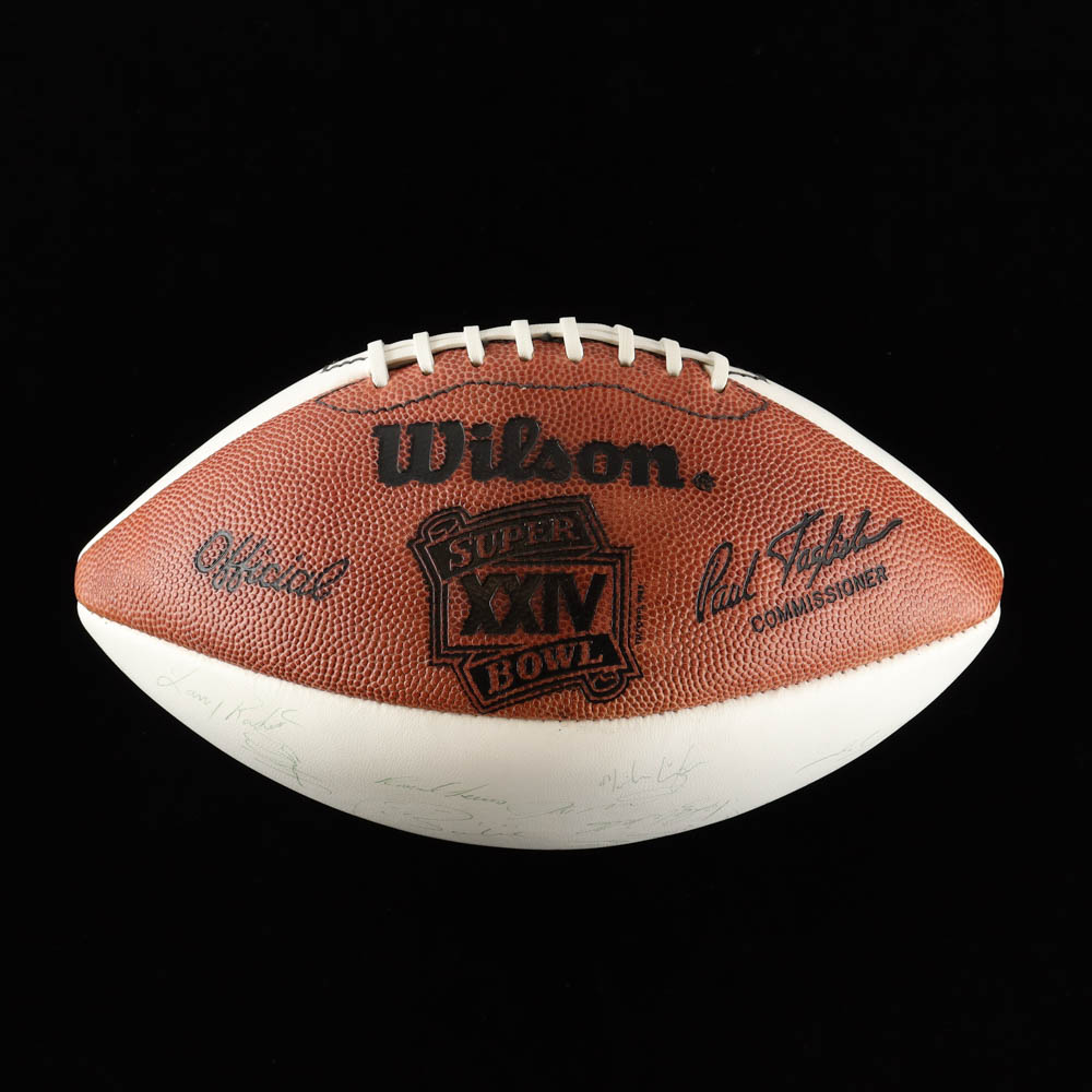 1990 49ers Team-Signed Logo Football Signed By (42) with Joe Montana, Jerry Rice, Ronnie Lott, Roger Craig (JSA) at PristineAuction.com 1990 49ers Team-Signed Logo Football Signed By (42) with Joe Montana, Jerry Rice, Ronnie Lott, Roger Craig (JSA) at PristineAuction.com
