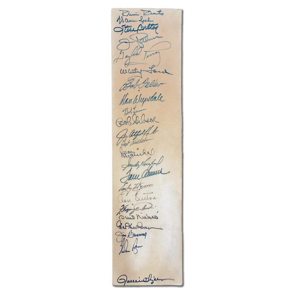 Hall of Fame Pitchers Pitching Rubber Signed by (23) with Sandy Koufax