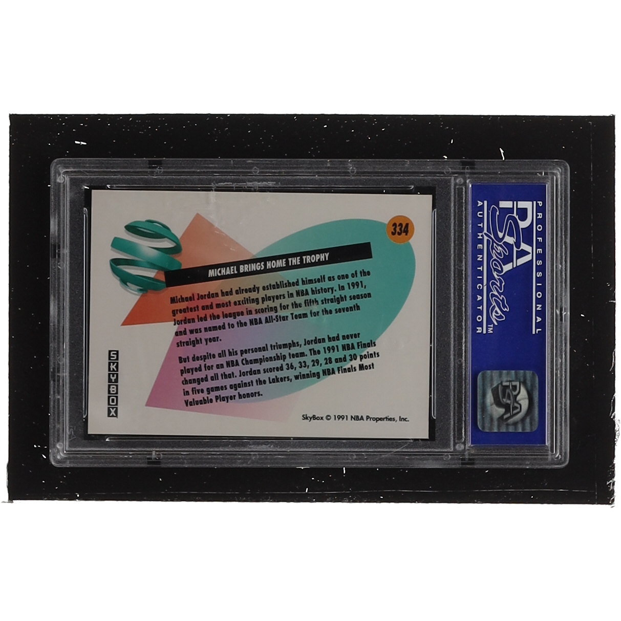 Michael Jordan 1991-92 SkyBox #334 FIN (PSA 9) at PristineAuction.com Michael Jordan 1991-92 SkyBox #334 FIN (PSA 9) at PristineAuction.com