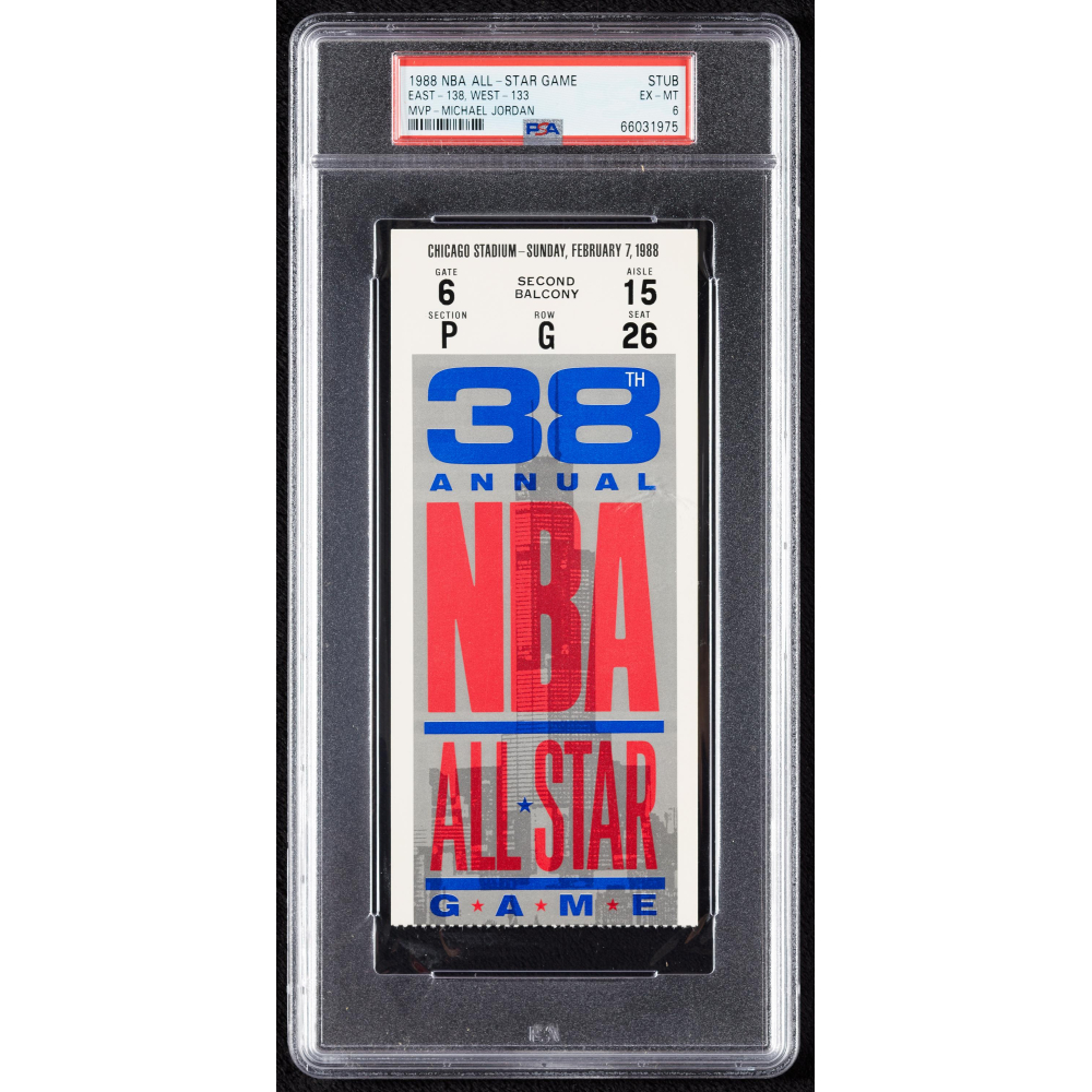 1988 NBA All Star Game Ticket Stub (PSA 6) Pristine Auction