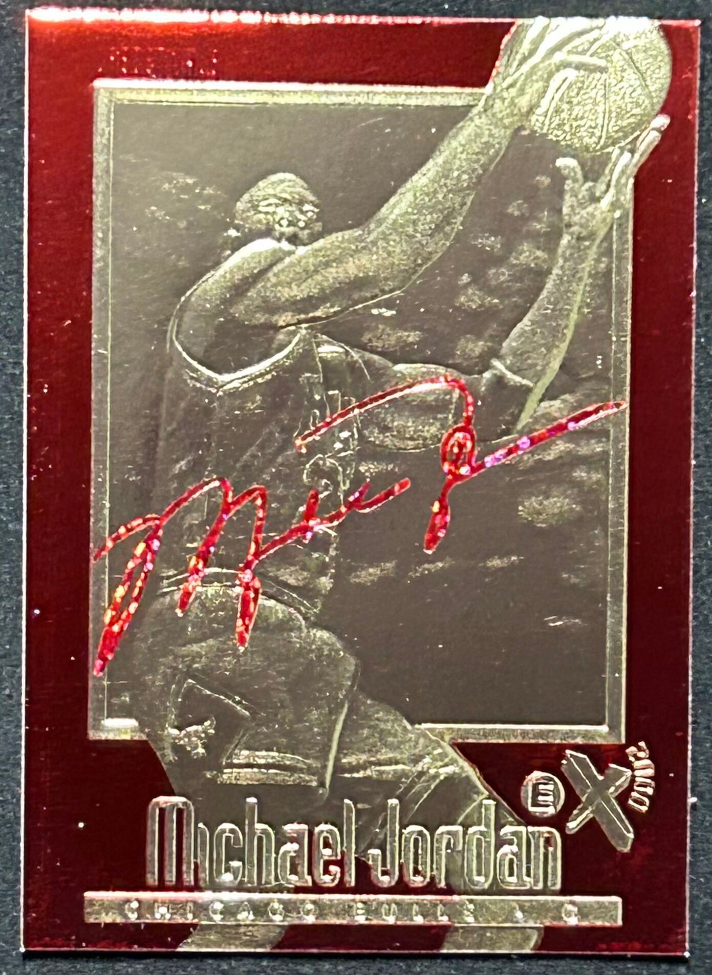 Michael Jordan 1997 S.B. EX-2001 23kt Gold Holographic Red Signature Card #14314 at PristineAuction.com Michael Jordan 1997 S.B. EX-2001 23kt Gold Holographic Red Signature Card #14314 at PristineAuction.com