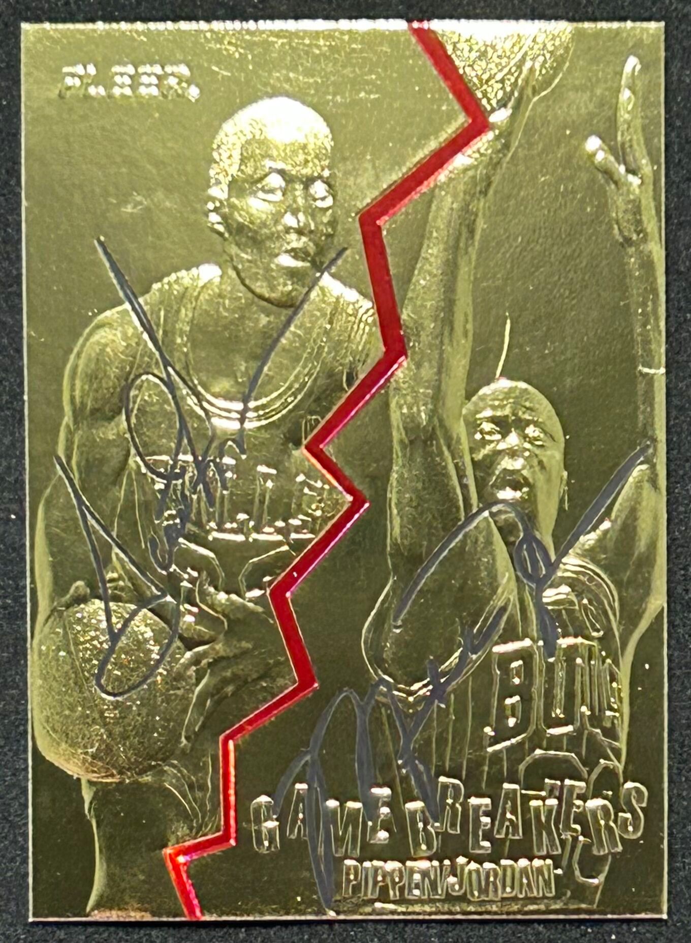 Michael Jordan / Scottie Pippen 1996-97 Fleer Game Breakers 23KT Gold Card #1974 at PristineAuction.com Michael Jordan / Scottie Pippen 1996-97 Fleer Game Breakers 23KT Gold Card #1974 at PristineAuction.com