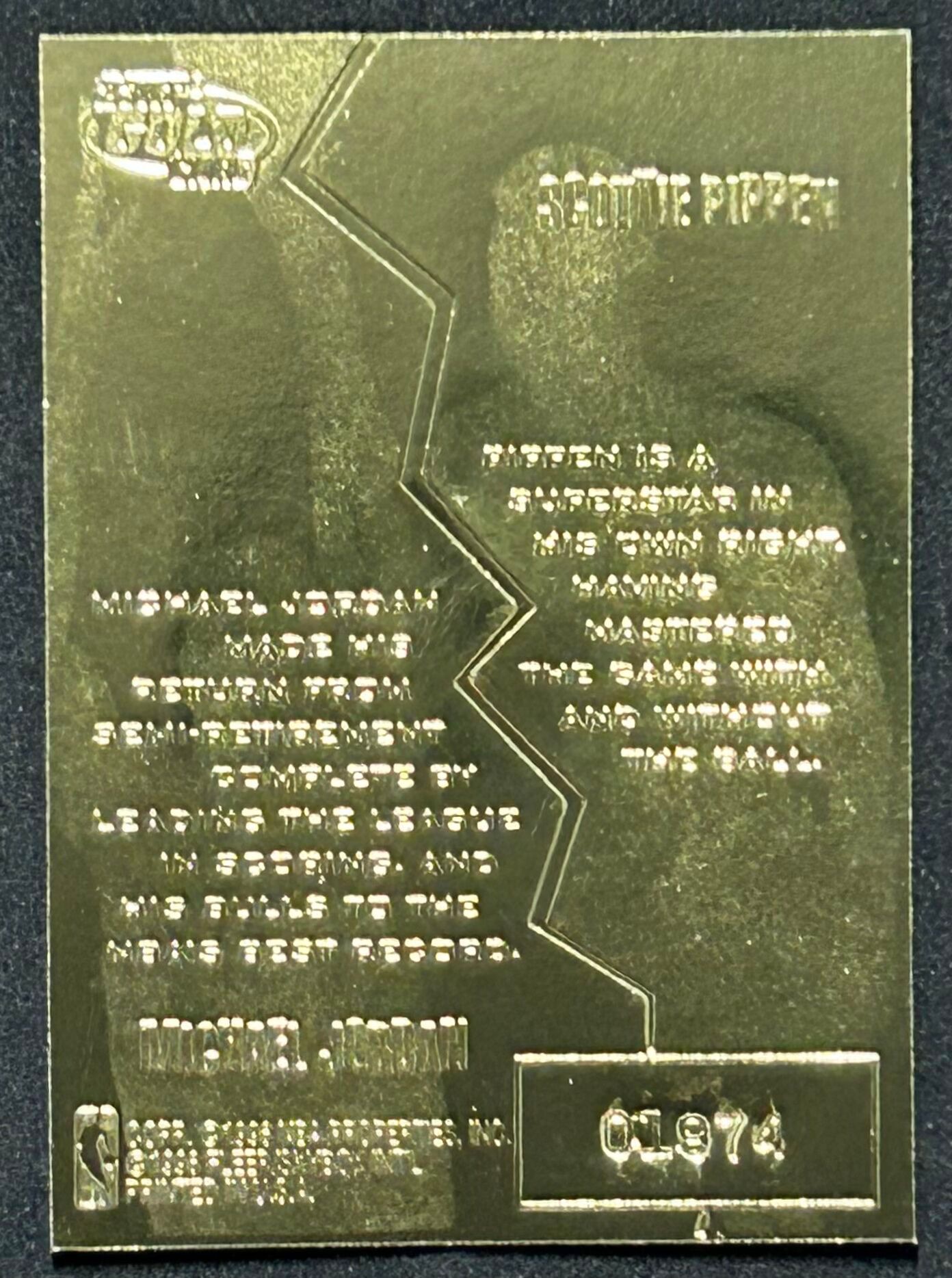 Michael Jordan / Scottie Pippen 1996-97 Fleer Game Breakers 23KT Gold Card #1974 at PristineAuction.com Michael Jordan / Scottie Pippen 1996-97 Fleer Game Breakers 23KT Gold Card #1974 at PristineAuction.com