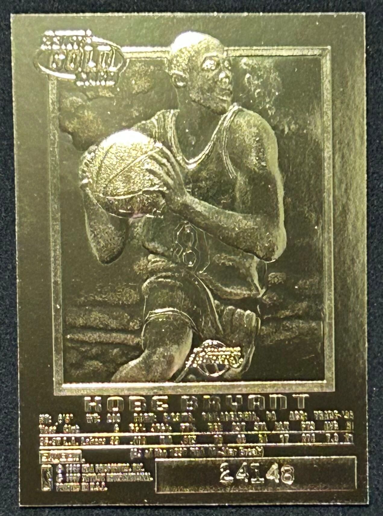 Kobe Bryant 1996-97 Skybox EX 2000 Purple Signature 23KT Gold RC #24148 at PristineAuction.com Kobe Bryant 1996-97 Skybox EX 2000 Purple Signature 23KT Gold RC #24148 at PristineAuction.com