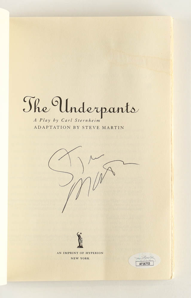 Steve Martin Signed "The Underpants" Softcover Book (JSA) at PristineAuction.com Steve Martin Signed "The Underpants" Softcover Book (JSA) at PristineAuction.com