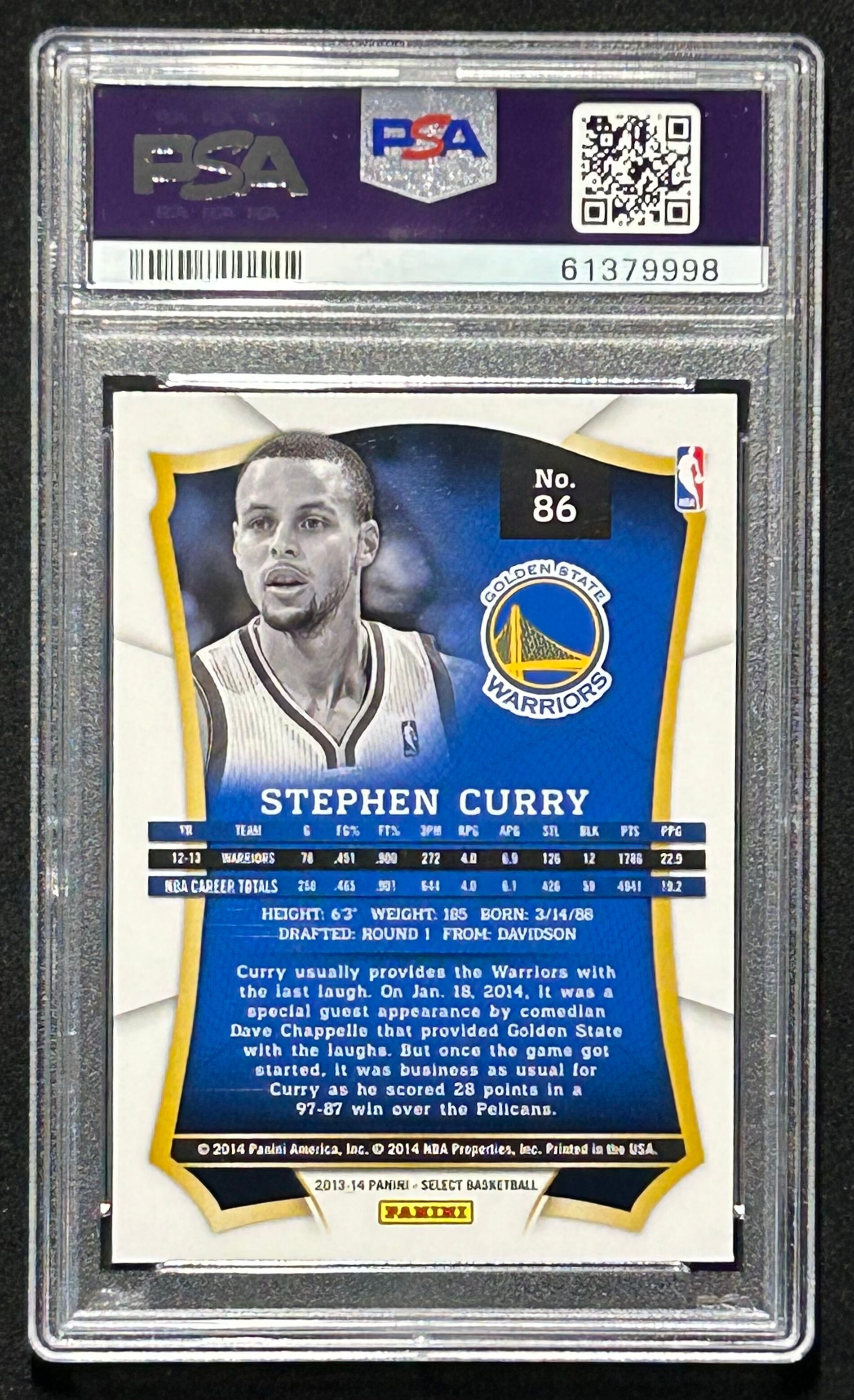 Stephen Curry 2013-14 Select #86 (PSA 10) at PristineAuction.com Stephen Curry 2013-14 Select #86 (PSA 10) at PristineAuction.com