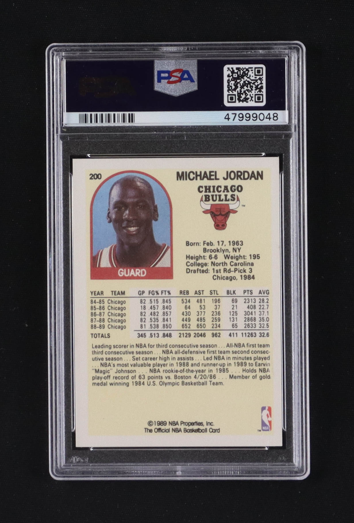 Michael Jordan 1989-90 Hoops #200 (PSA 10) at PristineAuction.com Michael Jordan 1989-90 Hoops #200 (PSA 10) at PristineAuction.com