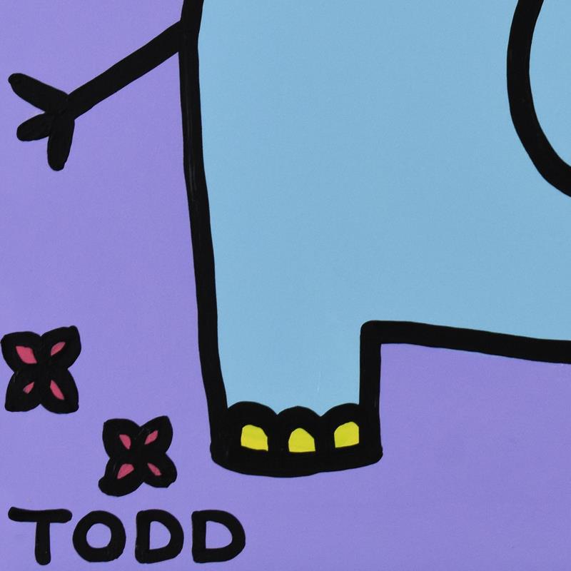Todd Goldman Signed "Elephants Need Love" 26x20 Custom Framed Original Acrylic Painting on Canvas (PA) at PristineAuction.com Todd Goldman Signed "Elephants Need Love" 26x20 Custom Framed Original Acrylic Painting on Canvas (PA) at PristineAuction.com