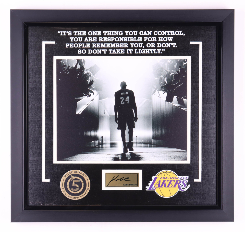 Kobe Bryant Lakers Custom Framed Photo Pristine Auction