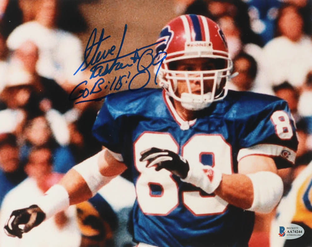 Steve Tasker Signed Bills 8x10 Photo Inscribed "Go Bills!" (Beckett) at PristineAuction.com Steve Tasker Signed Bills 8x10 Photo Inscribed "Go Bills!" (Beckett) at PristineAuction.com