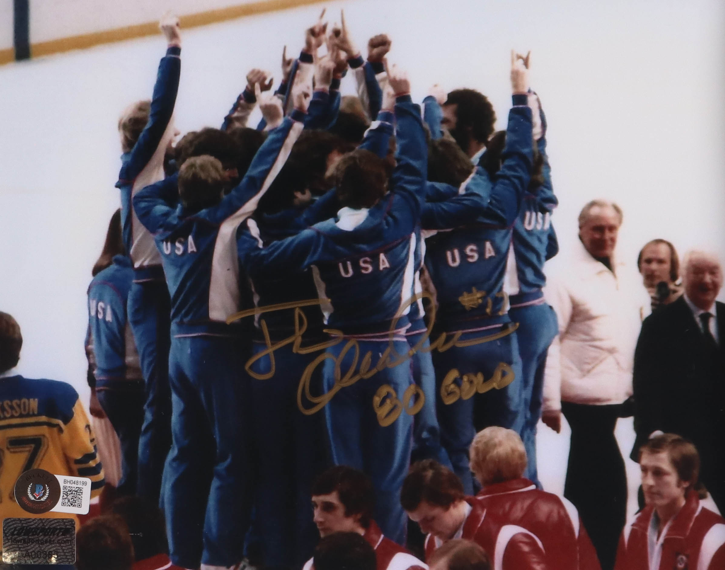 Jack O'Callahan Signed Team USA 8x10 Photo Inscribed "80 Gold" (Beckett) at PristineAuction.com Jack O'Callahan Signed Team USA 8x10 Photo Inscribed "80 Gold" (Beckett) at PristineAuction.com