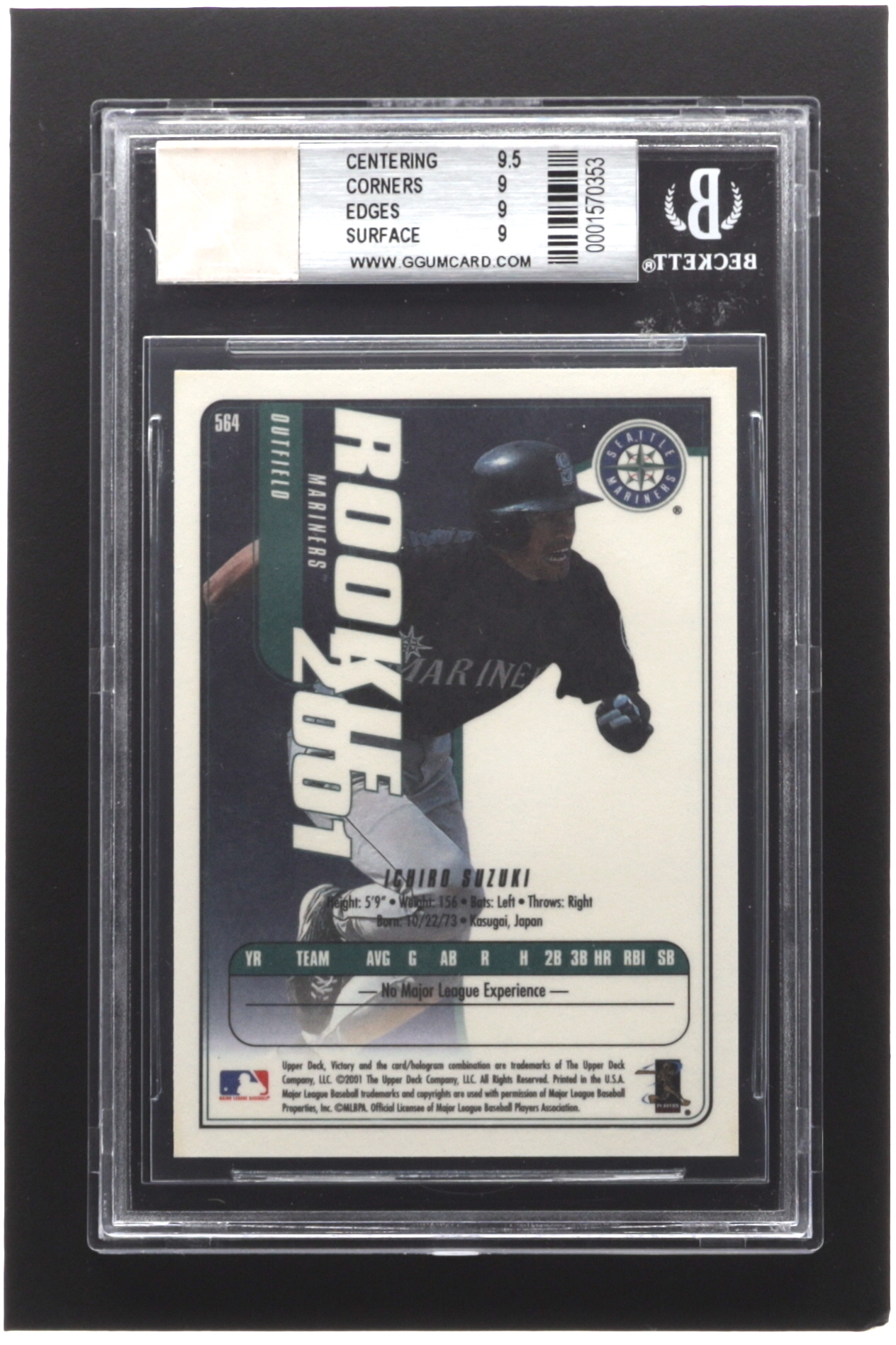その他 2001 UD VICTORY ICHIRO USED BAT BGS 9.5 その他 2001 UD VICTORY ICHIRO USED BAT BGS 9.5 2001 UD VICTORY