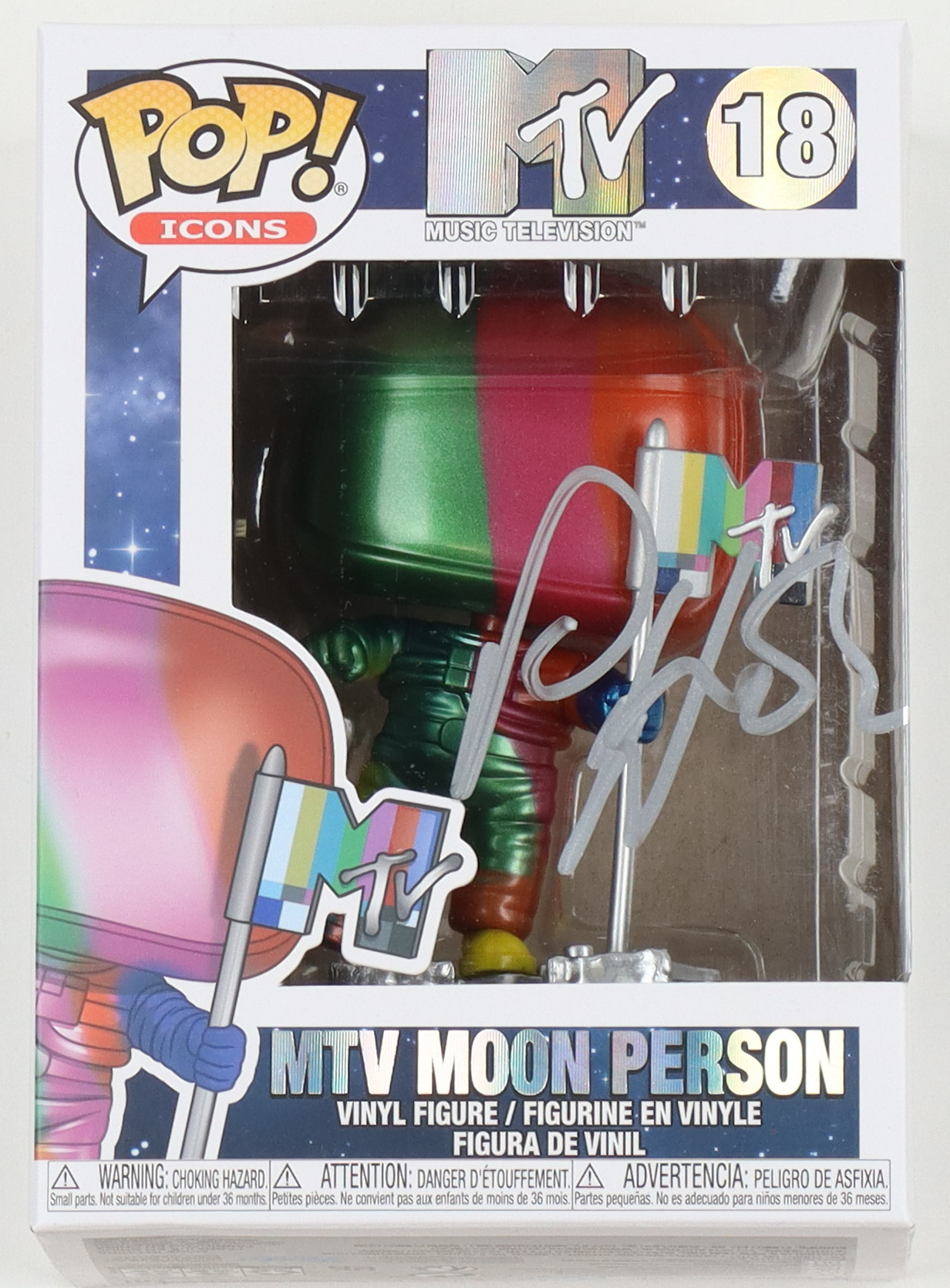 Peter Hook Signed MTV #18 MTV Moon Person Funko Pop! Vinyl Figure (Beckett) at PristineAuction.com Peter Hook Signed MTV #18 MTV Moon Person Funko Pop! Vinyl Figure (Beckett) at PristineAuction.com
