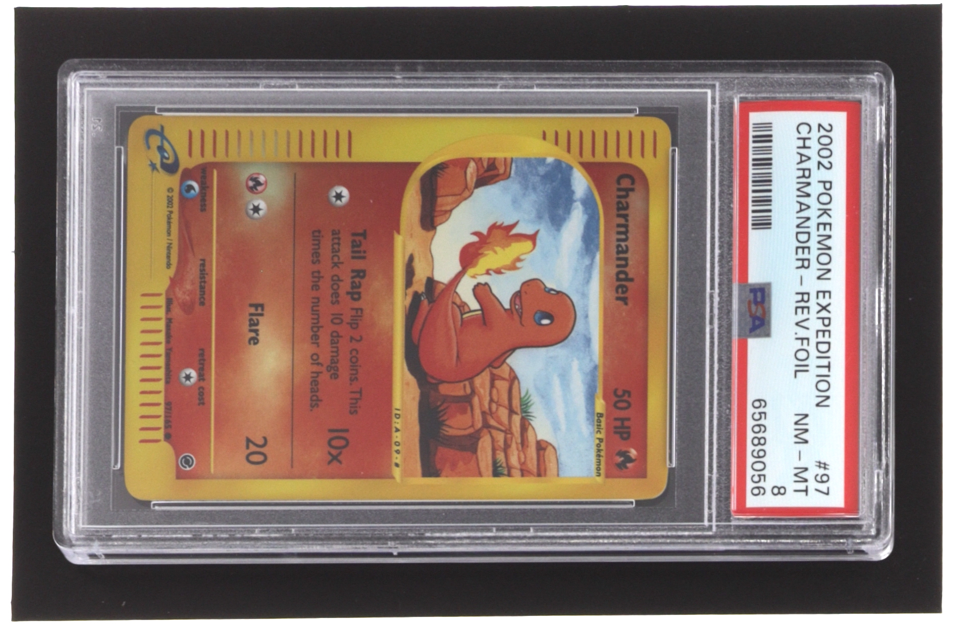 Charmander Pokemon 2002 Expedition #97 Reverse Holo (PSA 8) at PristineAuction.com Charmander Pokemon 2002 Expedition #97 Reverse Holo (PSA 8) at PristineAuction.com