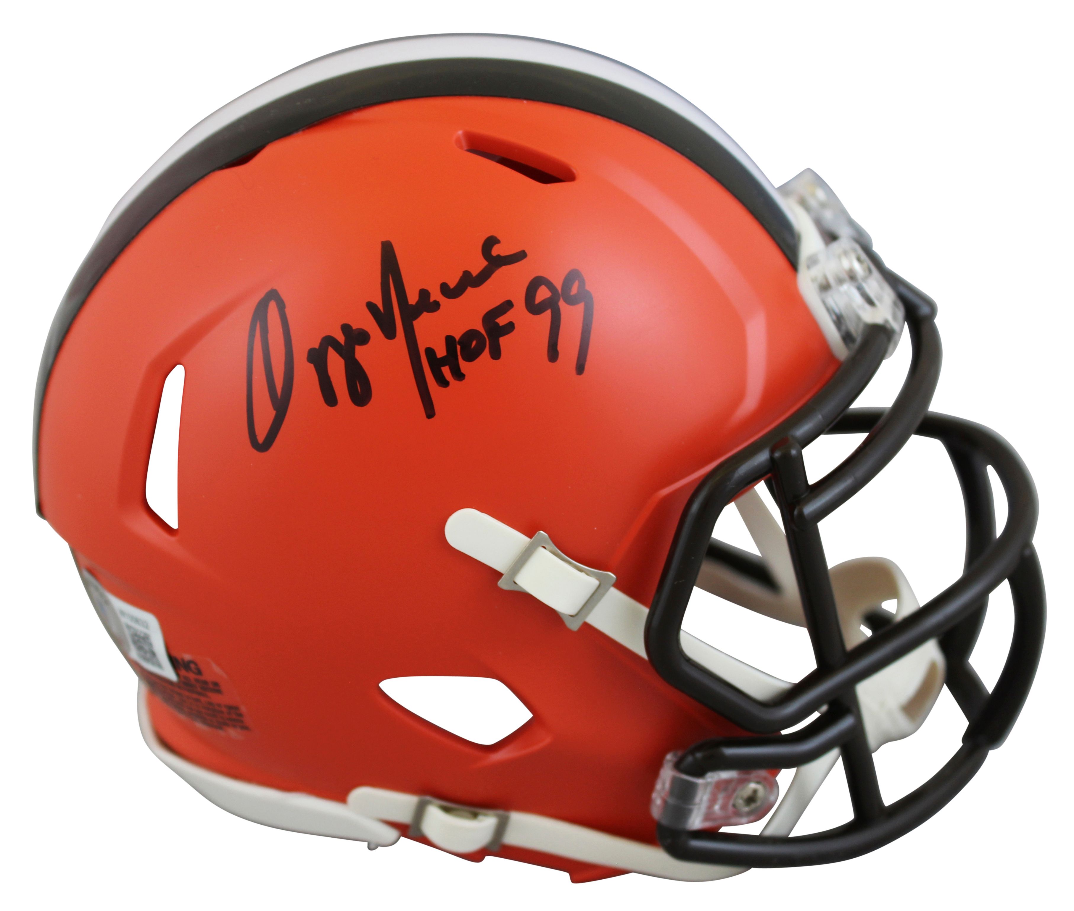 Ozzie Newsome Signed Browns Speed Mini Helmet Inscribed "HOF 99" (Beckett) at PristineAuction.com Ozzie Newsome Signed Browns Speed Mini Helmet Inscribed "HOF 99" (Beckett) at PristineAuction.com