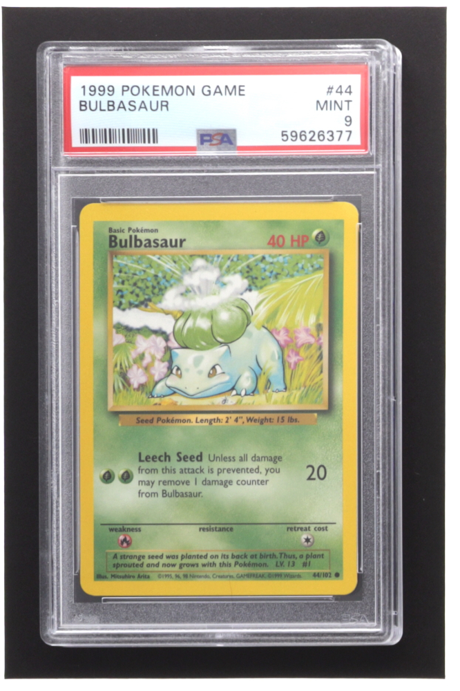 Bulbasaur Pokemon 1999 Base Unlimited 44 (PSA 9) Pristine Auction