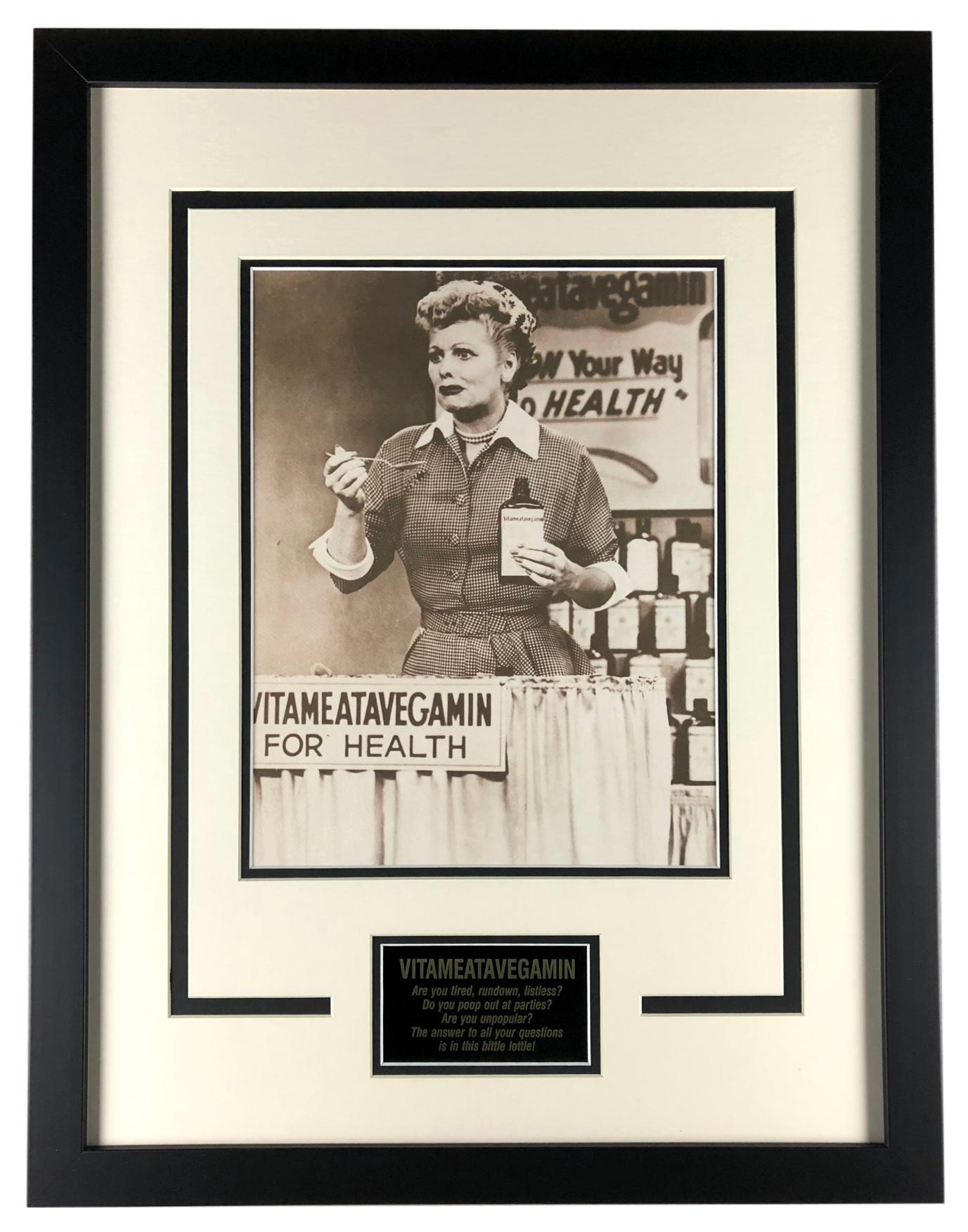Lucille Ball "I Love Lucy" Custom Framed Photo with Nameplate Quote at PristineAuction.com Lucille Ball "I Love Lucy" Custom Framed Photo with Nameplate Quote at PristineAuction.com