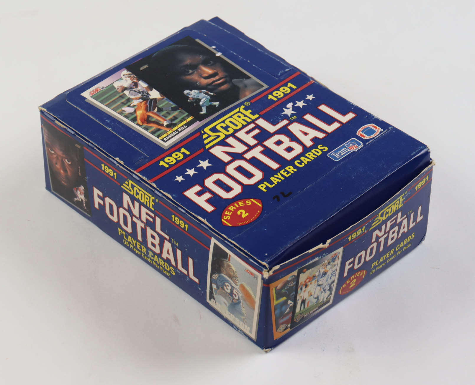 1991 Score Series 2 Football Wax Box with (36) Packs at PristineAuction.com 1991 Score Series 2 Football Wax Box with (36) Packs at PristineAuction.com