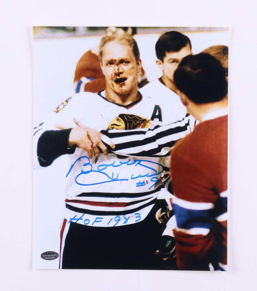 Bobby Hull Signed Blackhawks 8x10 Photo Inscribed "HOF 1983" (Schwartz) at PristineAuction.com Bobby Hull Signed Blackhawks 8x10 Photo Inscribed "HOF 1983" (Schwartz) at PristineAuction.com
