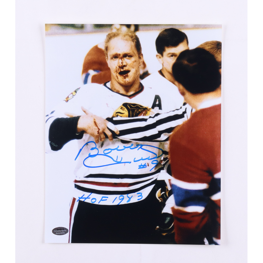 Bobby Hull Signed Blackhawks 8x10 Photo Inscribed "HOF 1983" (Schwartz) at PristineAuction.com