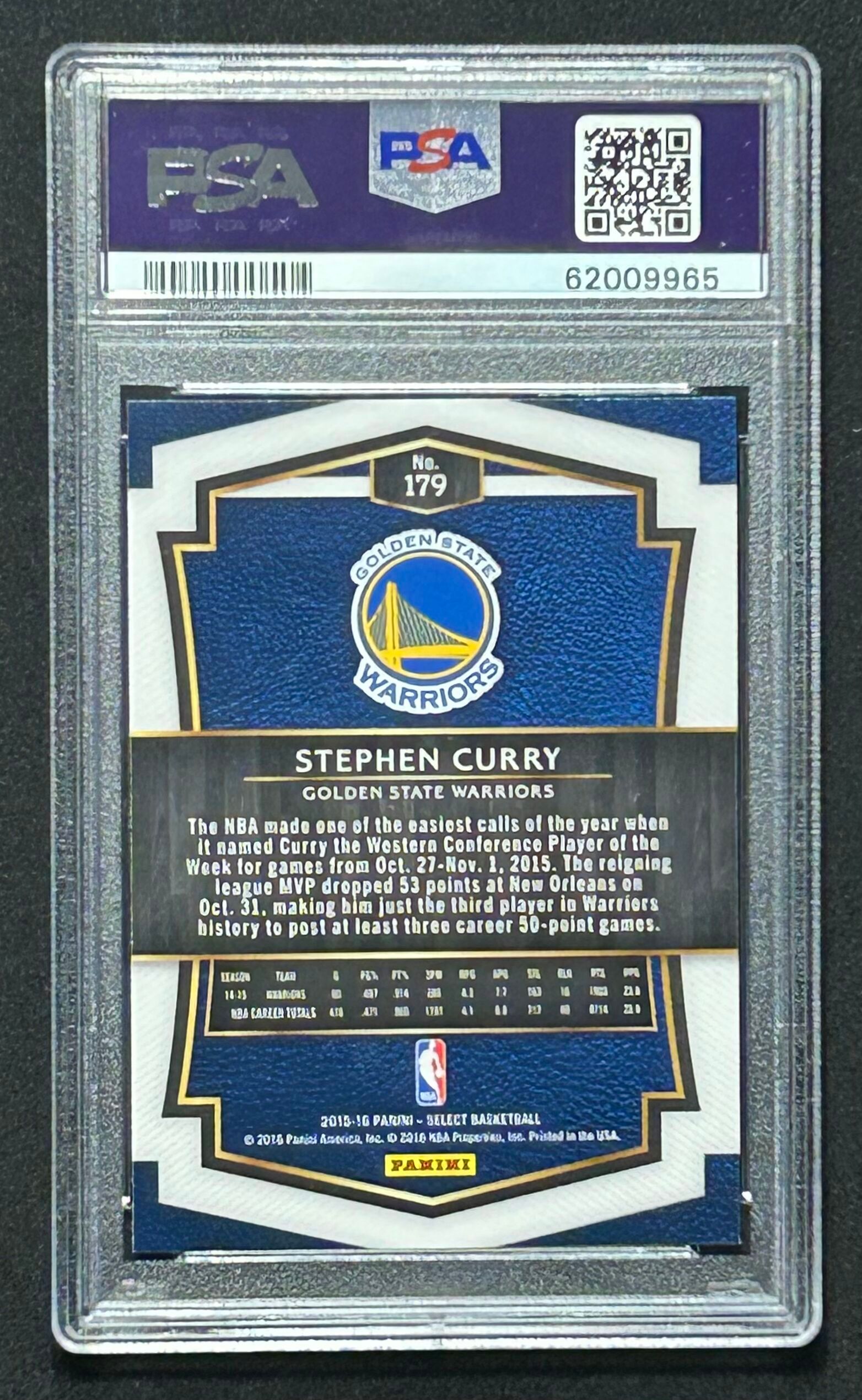 Stephen Curry 2015-16 Select #179 PRE (PSA 10) at PristineAuction.com Stephen Curry 2015-16 Select #179 PRE (PSA 10) at PristineAuction.com