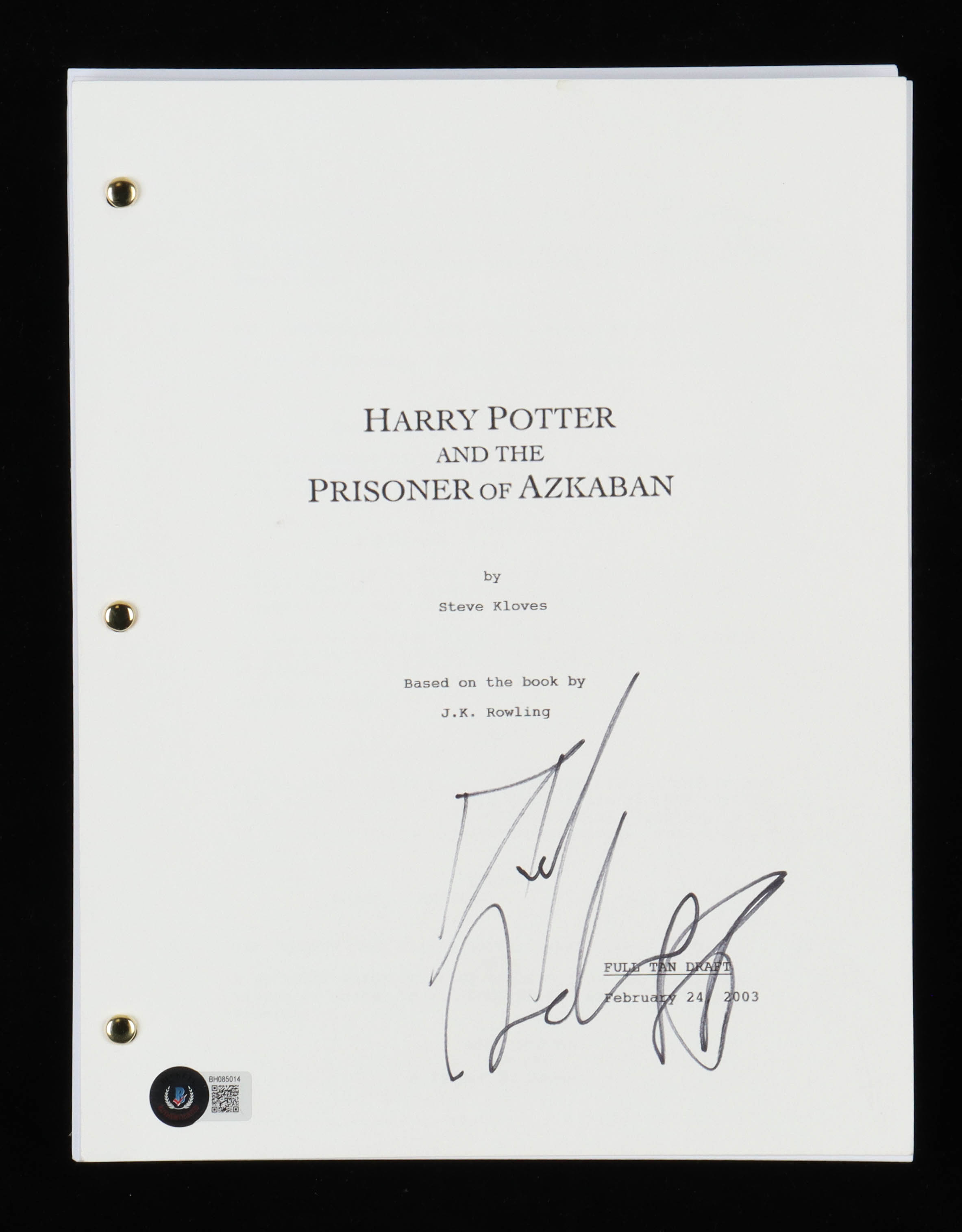 Daniel Radcliffe Signed "Harry Potter And The Prisoner Of Azkaban" Full Movie Script (Beckett) at PristineAuction.com Daniel Radcliffe Signed "Harry Potter And The Prisoner Of Azkaban" Full Movie Script (Beckett) at PristineAuction.com