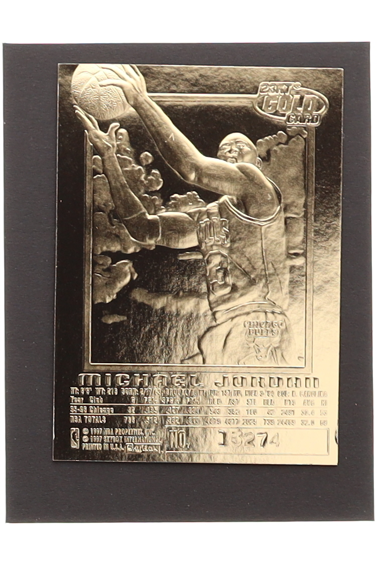 Michael Jordan 1997 S.B. EX-2001 23kt Gold Holographic Red Signature Card #13274 at PristineAuction.com Michael Jordan 1997 S.B. EX-2001 23kt Gold Holographic Red Signature Card #13274 at PristineAuction.com