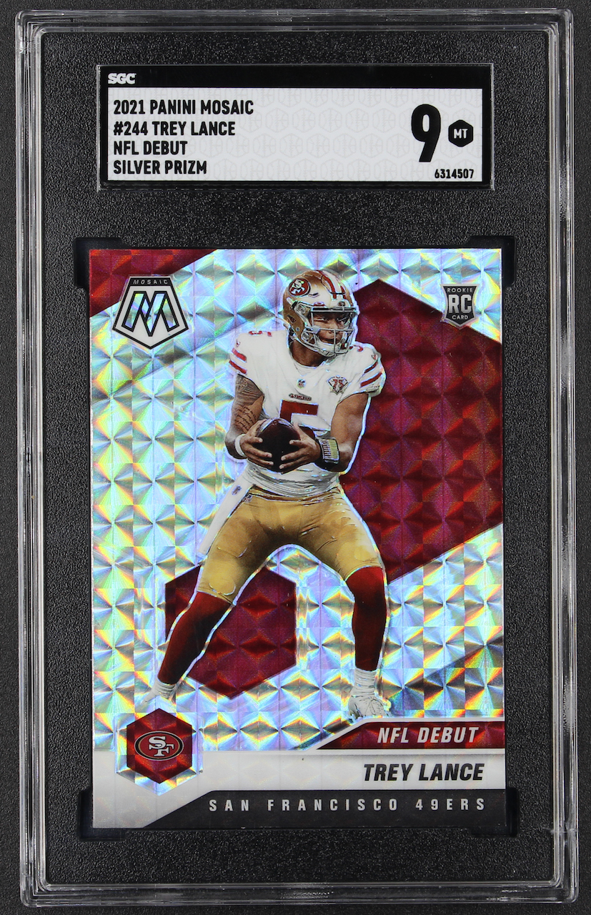 Trey Lance 2021 Panini Mosaic Mosaic #244 DEB RC (SGC 9) at PristineAuction.com Trey Lance 2021 Panini Mosaic Mosaic #244 DEB RC (SGC 9) at PristineAuction.com