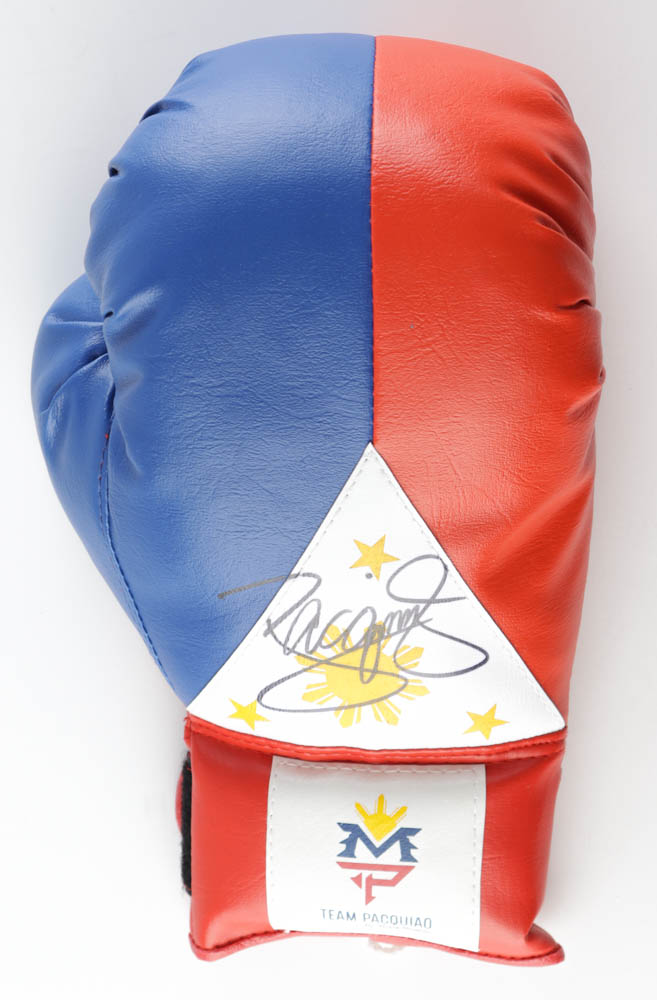 Manny Pacquiao Signed Team Pacquiao Boxing Glove (Pacquiao) at PristineAuction.com Manny Pacquiao Signed Team Pacquiao Boxing Glove (Pacquiao) at PristineAuction.com