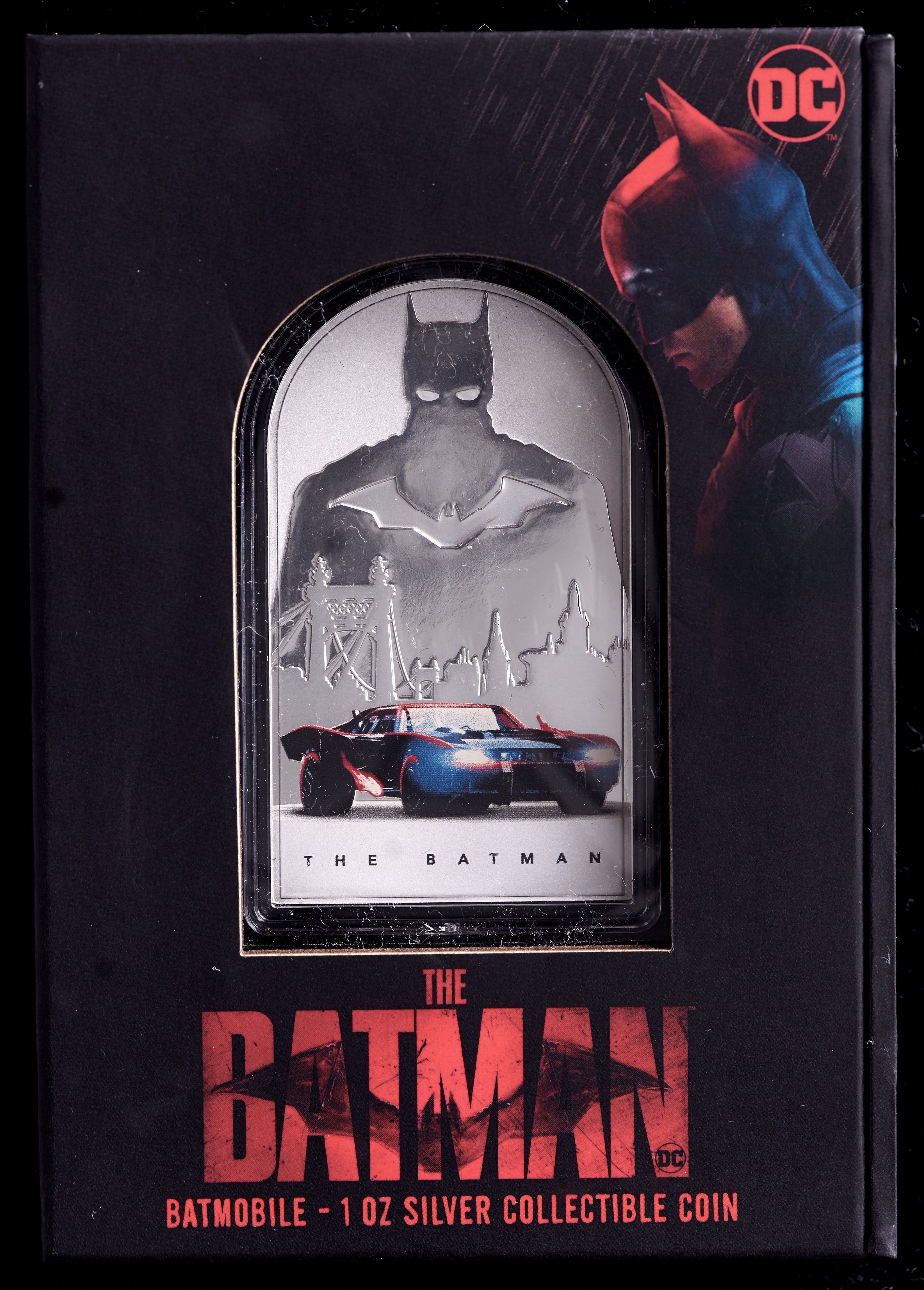 2022 Niue 1 oz .999 Fine Silver The Batman Batmobile: Archway Coin at PristineAuction.com 2022 Niue 1 oz .999 Fine Silver The Batman Batmobile: Archway Coin at PristineAuction.com