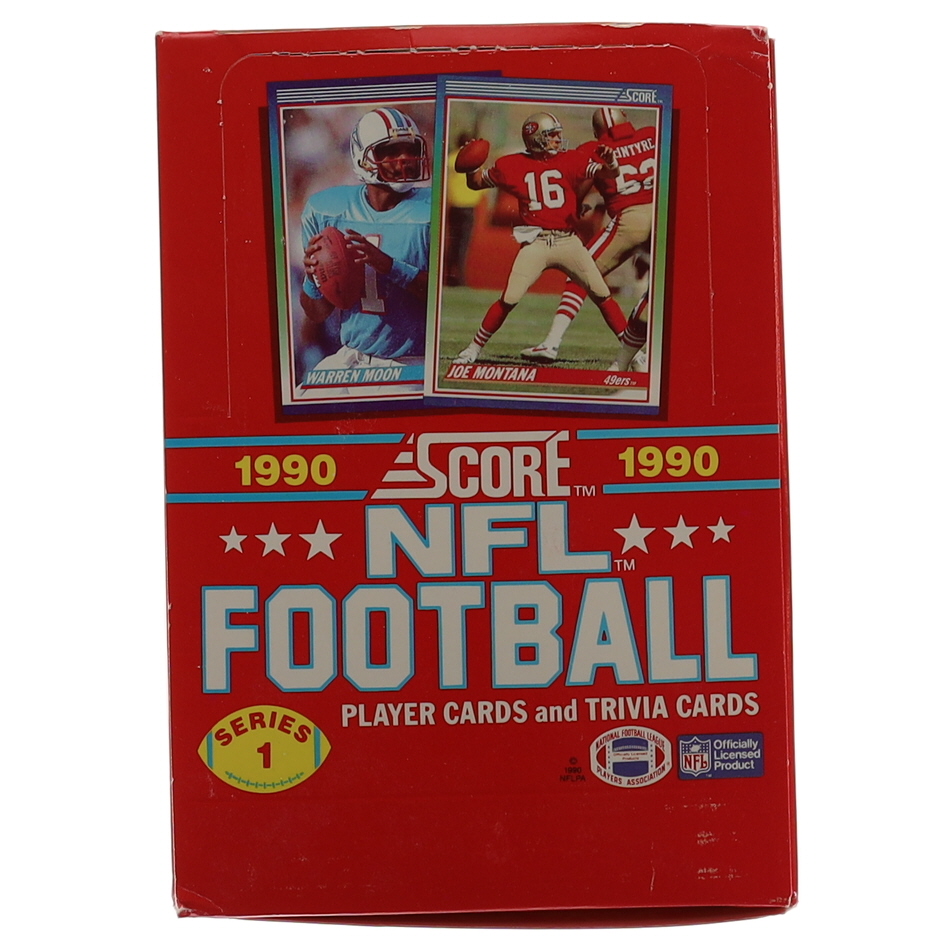 1990 Score NFL Football Series 1 Box with (36) Packs at PristineAuction.com 1990 Score NFL Football Series 1 Box with (36) Packs at PristineAuction.com