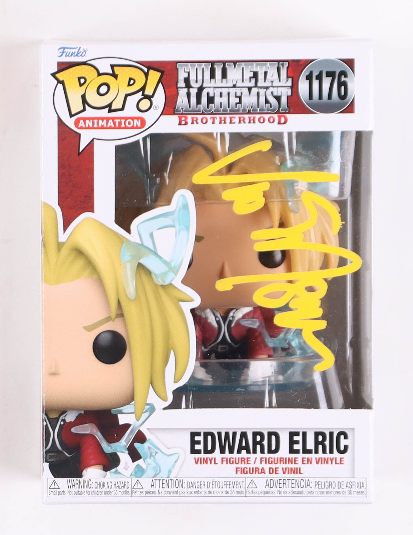 Vic Mignogna Signed "Full Metal Alchemist Brotherhood" #1176 Edward Elric Funko Pop! Vinyl Figure (JSA) at PristineAuction.com Vic Mignogna Signed "Full Metal Alchemist Brotherhood" #1176 Edward Elric Funko Pop! Vinyl Figure (JSA) at PristineAuction.com