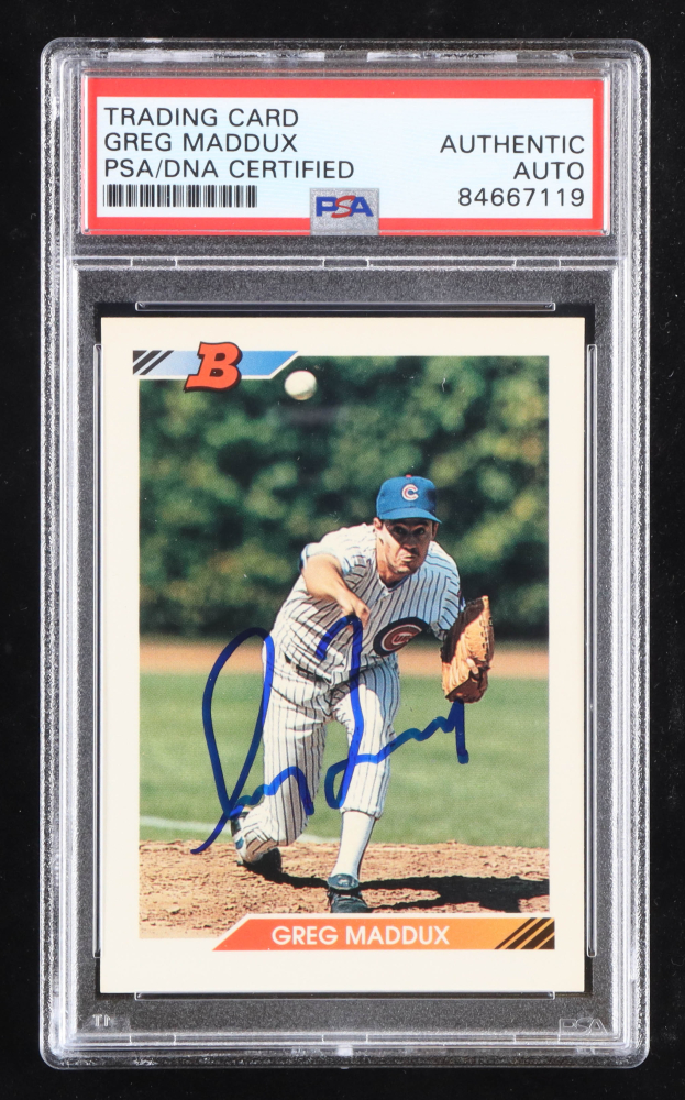Greg Maddux Signed 1992 Bowman 148 (PSA) Pristine Auction