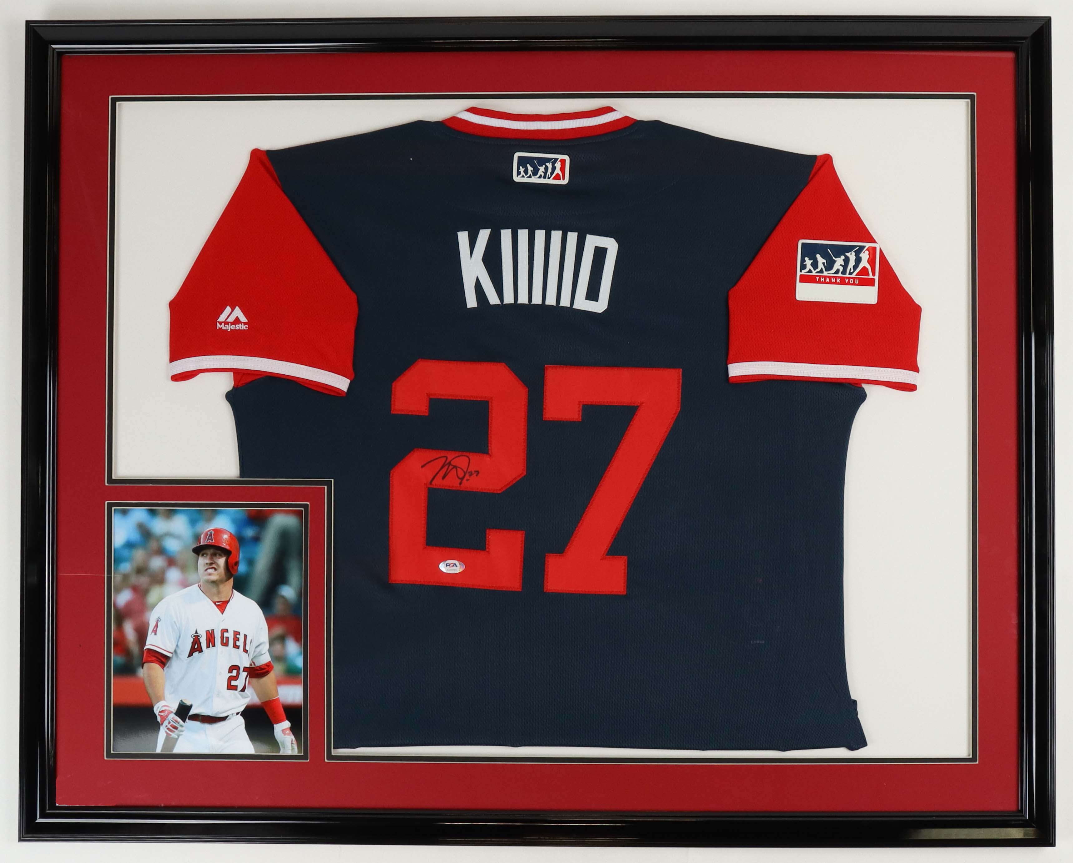 Mike Trout Signed 35x43 Custom Framed Jersey Display (PSA) at PristineAuction.com Mike Trout Signed 35x43 Custom Framed Jersey Display (PSA) at PristineAuction.com