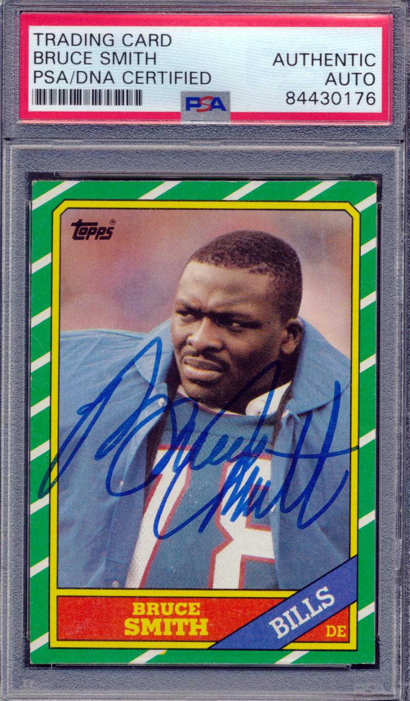 Bruce Smith Signed 1986 Topps #389 RC (PSA) at PristineAuction.com Bruce Smith Signed 1986 Topps #389 RC (PSA) at PristineAuction.com