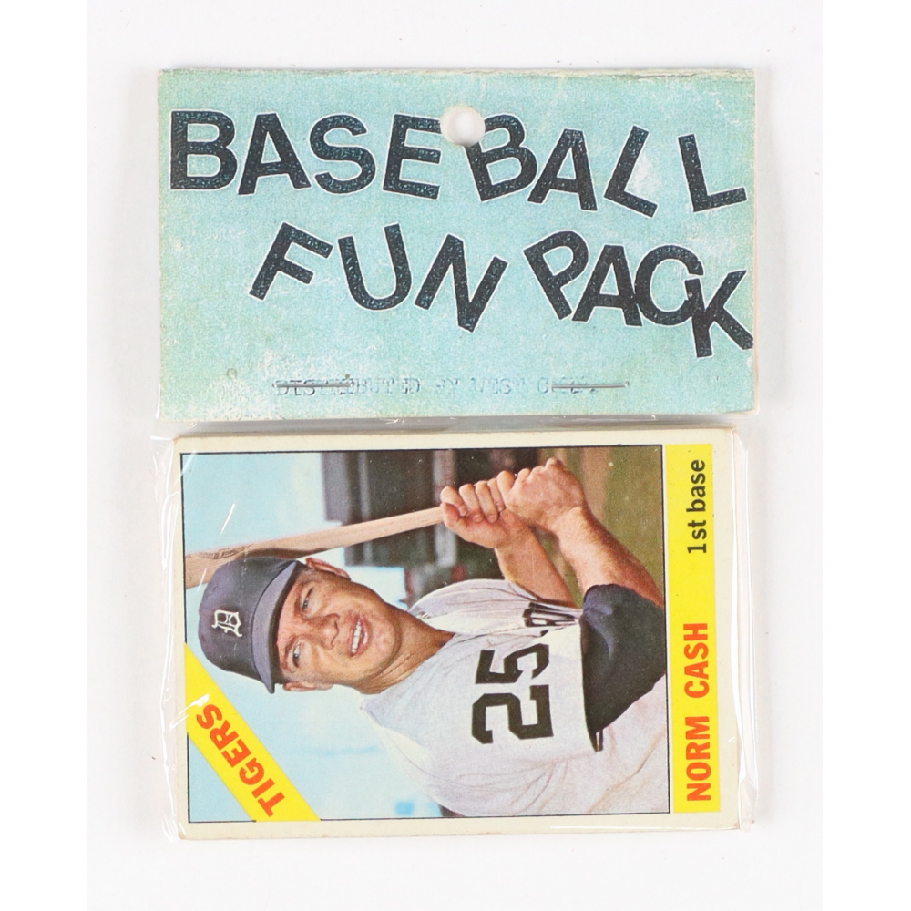 1966 Topps Baseball Card Fun Pack with (10) Cards Pristine Auction