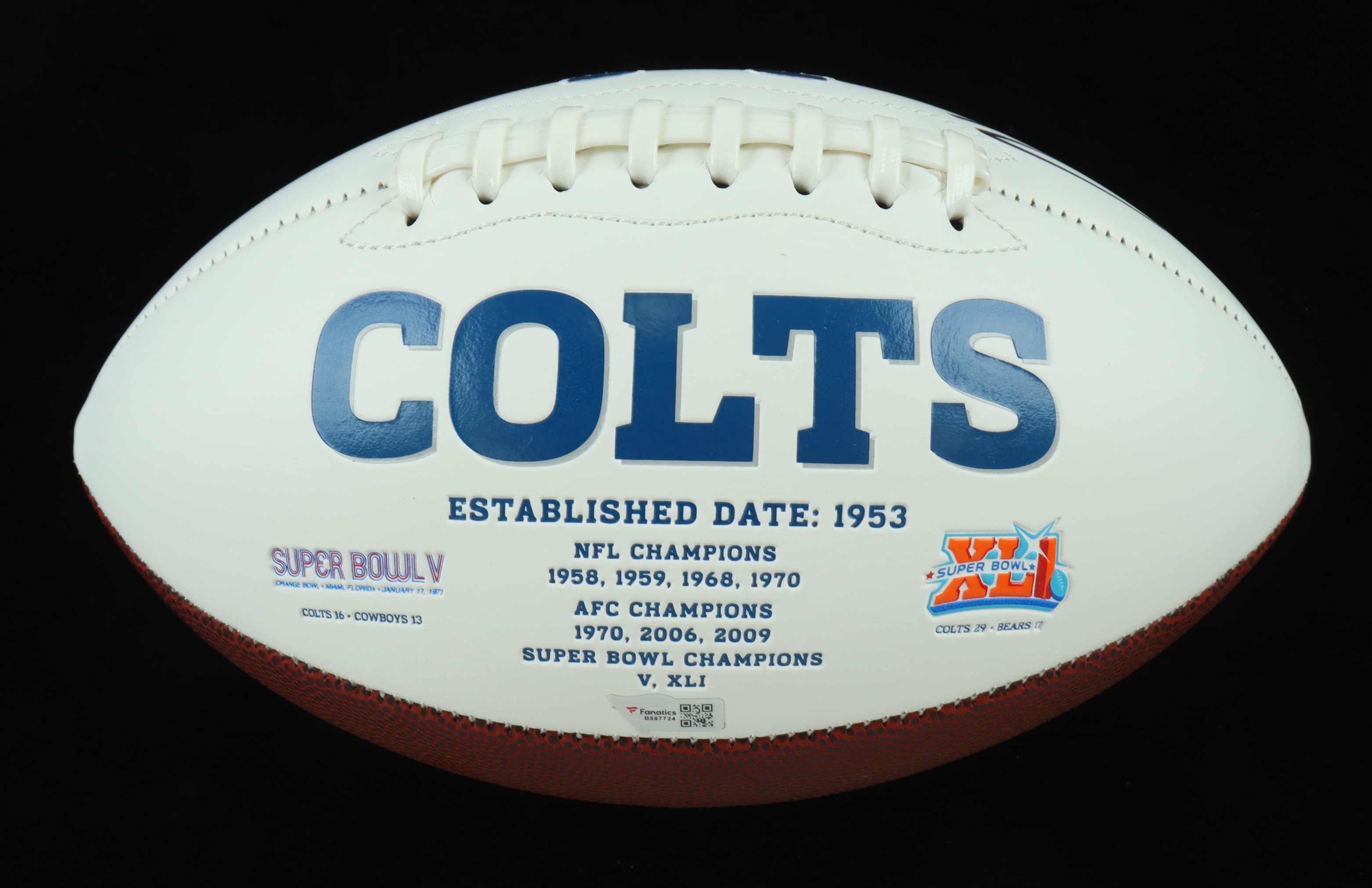 Peyton Manning Signed Colts Logo Football (Fanatics) at PristineAuction.com Peyton Manning Signed Colts Logo Football (Fanatics) at PristineAuction.com