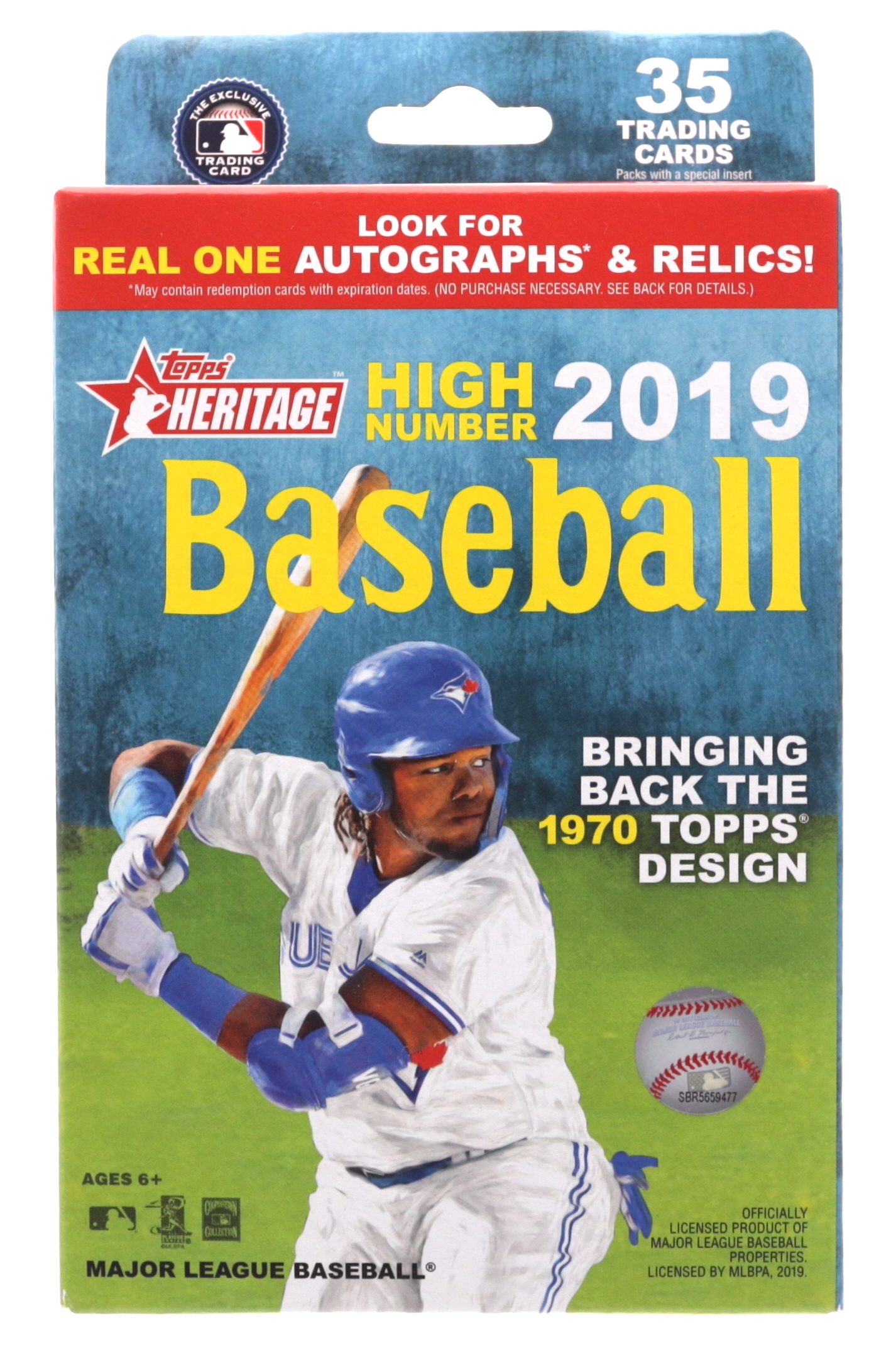 2019 Topps Heritage High Number Baseball Hanger Box with (35) Cards at PristineAuction.com 2019 Topps Heritage High Number Baseball Hanger Box with (35) Cards at PristineAuction.com