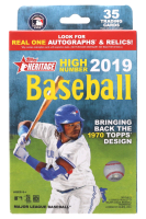 2019 Topps Heritage High Number Baseball Hanger Box with (35) Cards at PristineAuction.com