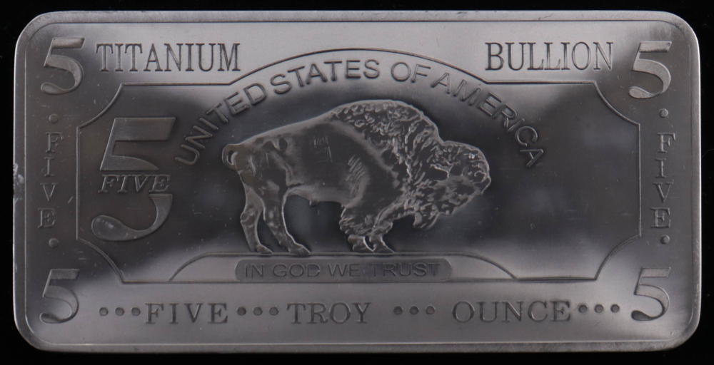 Lot Of 5 – 1 Troy Oz Buffalo .999 Fine Silver Bars – Sealed – SilverTowne Mint