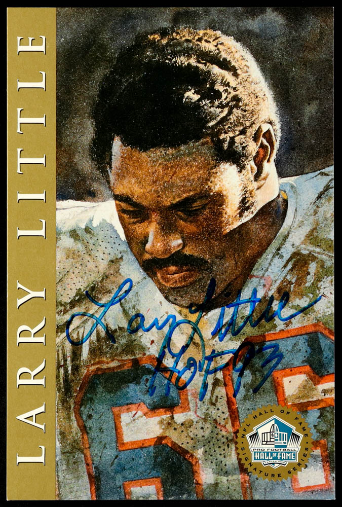 Larry Little Signed Hall of Fame Signature Series Card Inscribed "HOF 93" (PSA) at PristineAuction.com Larry Little Signed Hall of Fame Signature Series Card Inscribed "HOF 93" (PSA) at PristineAuction.com