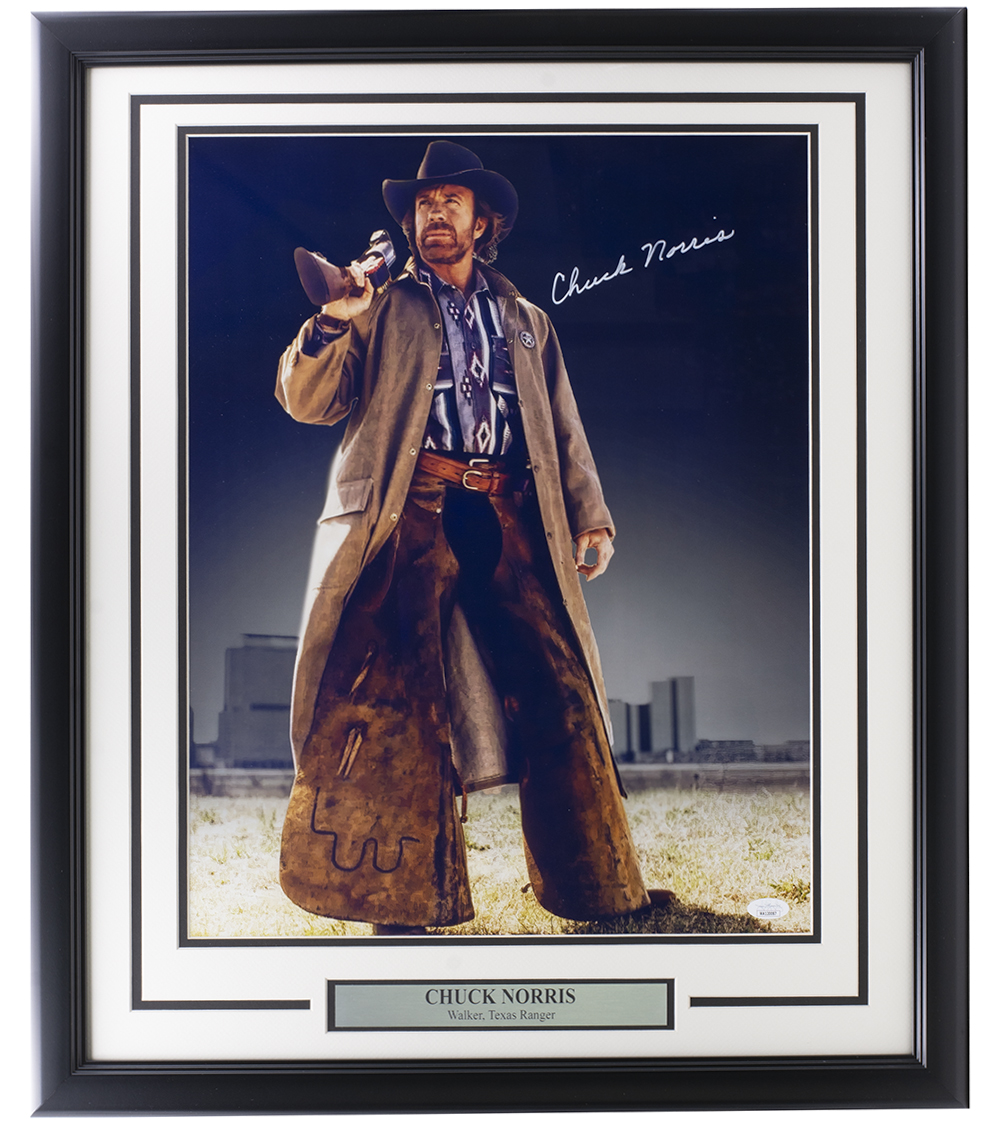 Chuck Norris Signed "Walker, Texas Ranger" Custom Framed Photo (JSA) at PristineAuction.com Chuck Norris Signed "Walker, Texas Ranger" Custom Framed Photo (JSA) at PristineAuction.com