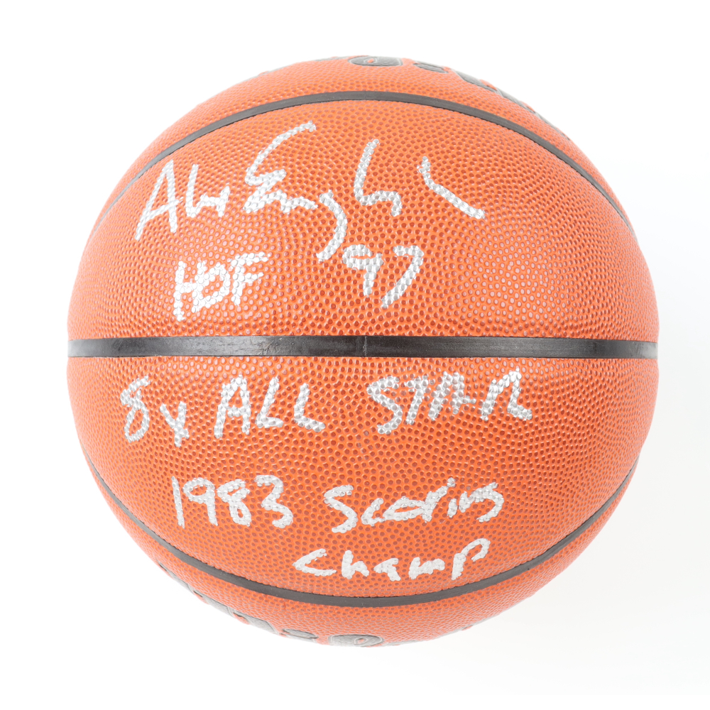 Alex English Signed NBA Basketball Inscribed "HOF 97", "1983 Scoring