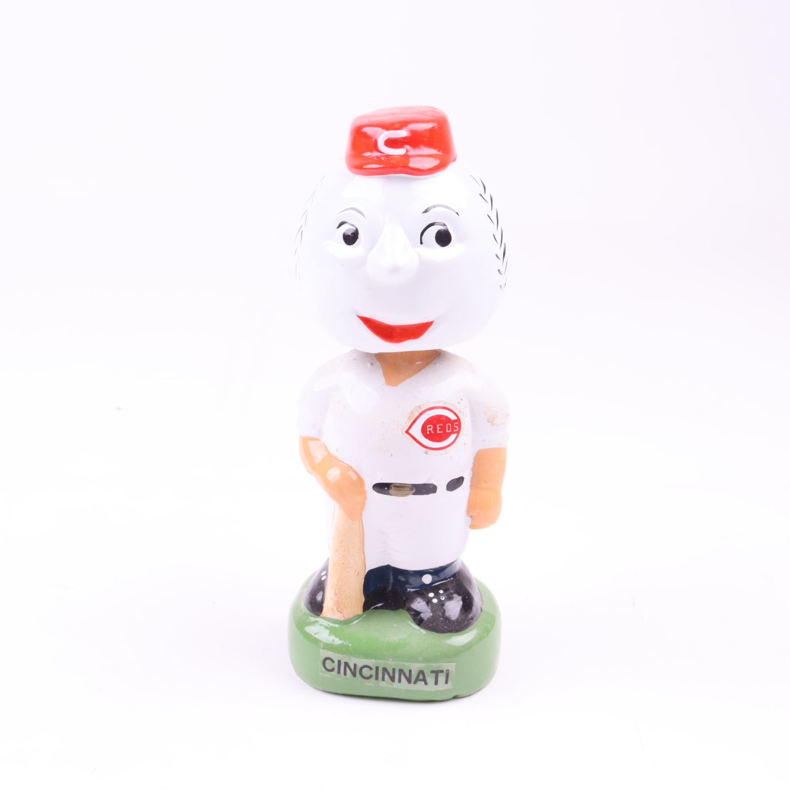 Vintage MLB Reds "Mr. Red" Mascot Bobblehead in Original Box at PristineAuction.com Vintage MLB Reds "Mr. Red" Mascot Bobblehead in Original Box at PristineAuction.com