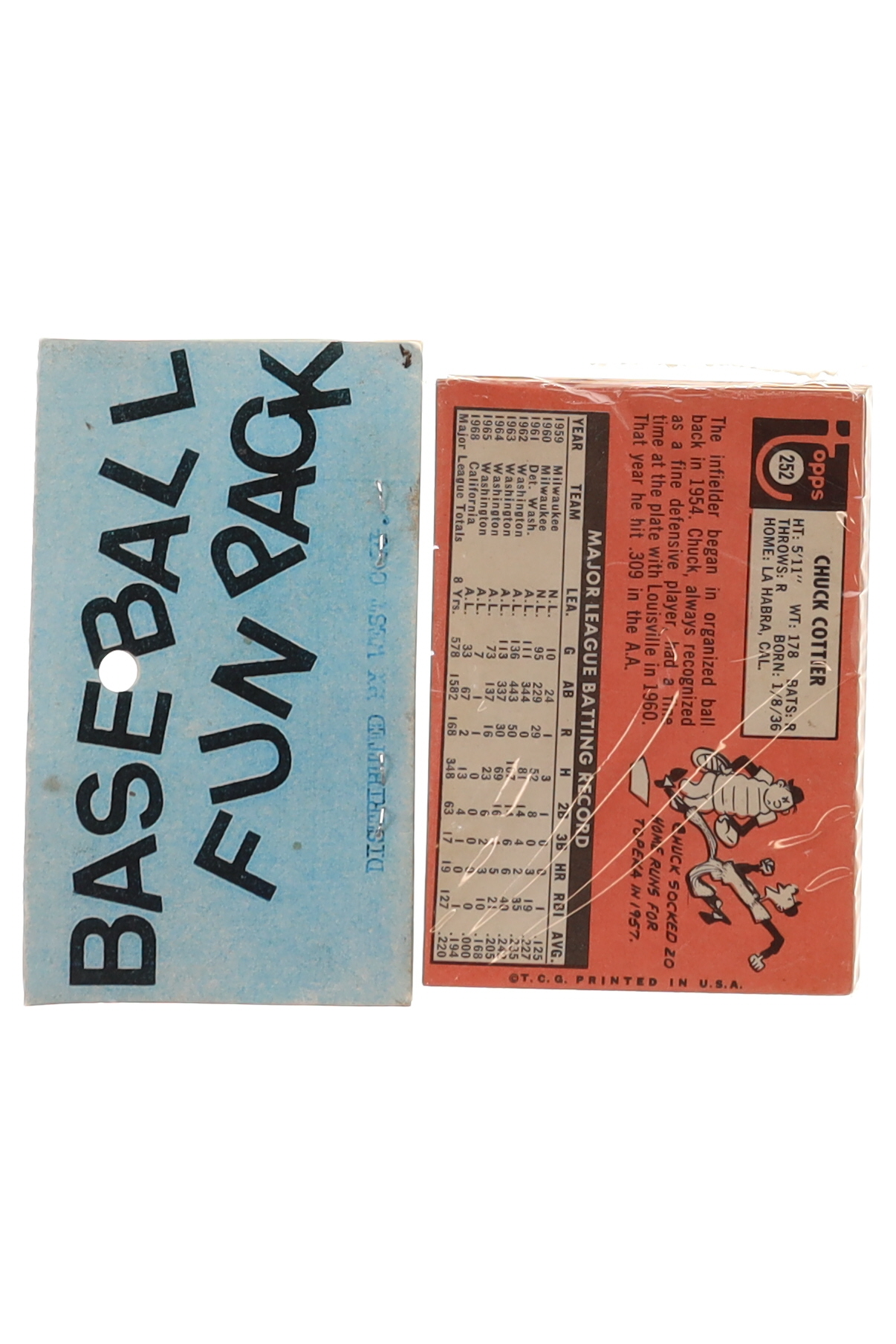 1969 Topps Baseball Card Fun Pack with (10) Cards at PristineAuction.com 1969 Topps Baseball Card Fun Pack with (10) Cards at PristineAuction.com