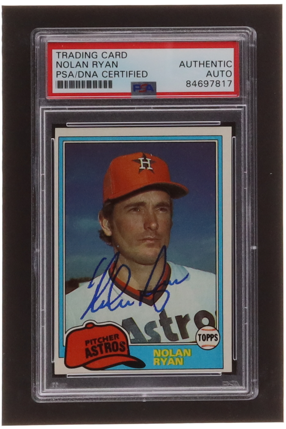 Nolan Ryan Signed 1981 Topps #240 (PSA) at PristineAuction.com Nolan Ryan Signed 1981 Topps #240 (PSA) at PristineAuction.com