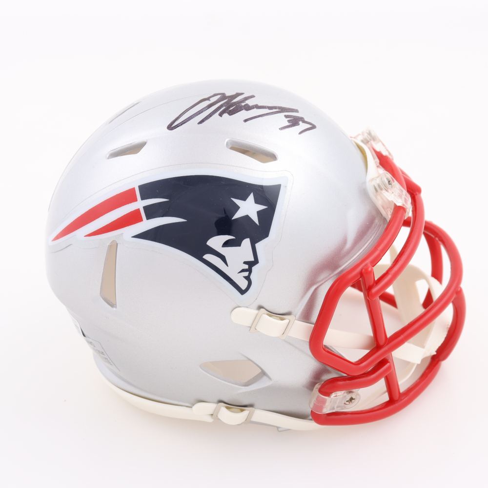 Damien Harris Signed Patriots Speed Mini Helmet (Beckett) Pristine Auction